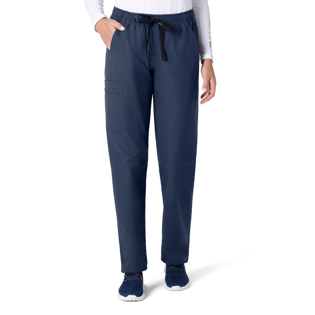 Force Essentials C55013 Unisex Elastic Waist Cargo Scrub Pants Navy