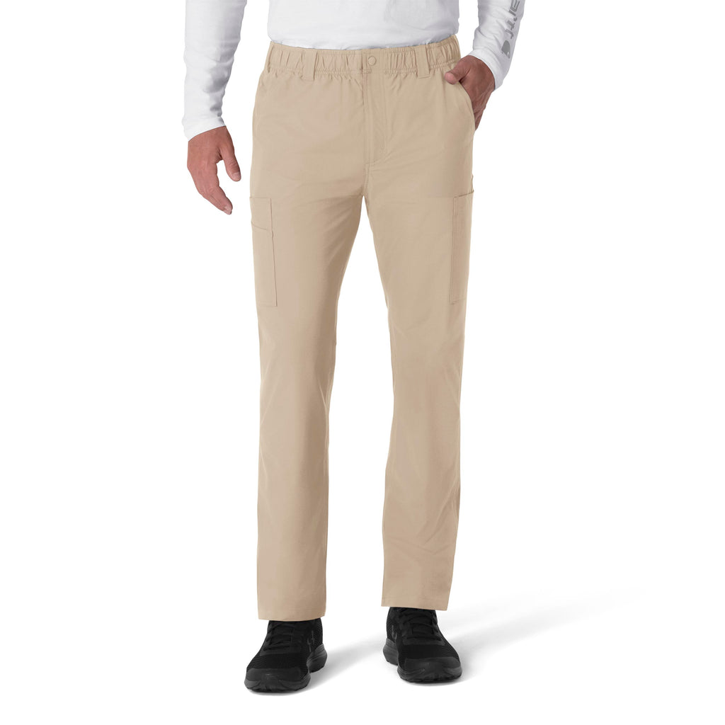 Force Essentials C56113 Men's Straight Leg Cargo Scrub Pants Khaki