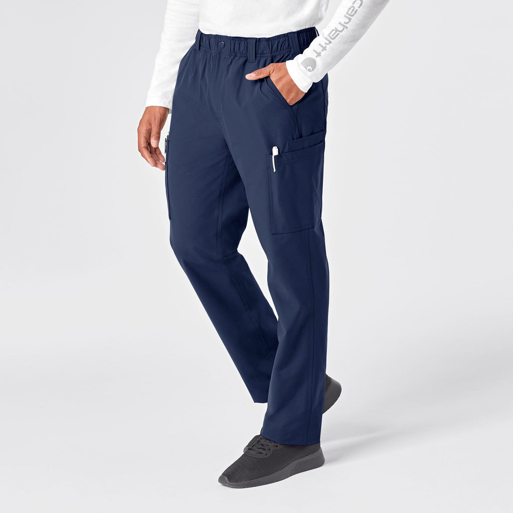 Force Essentials C56113 Men's Straight Leg Cargo Scrub Pants Navy