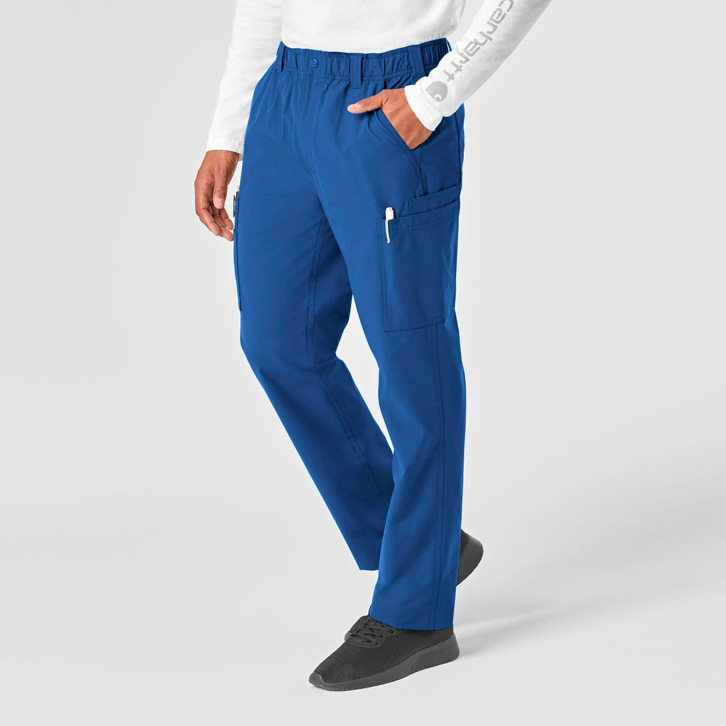 Force Essentials C56113 Men's Straight Leg Cargo Scrub Pants Royal