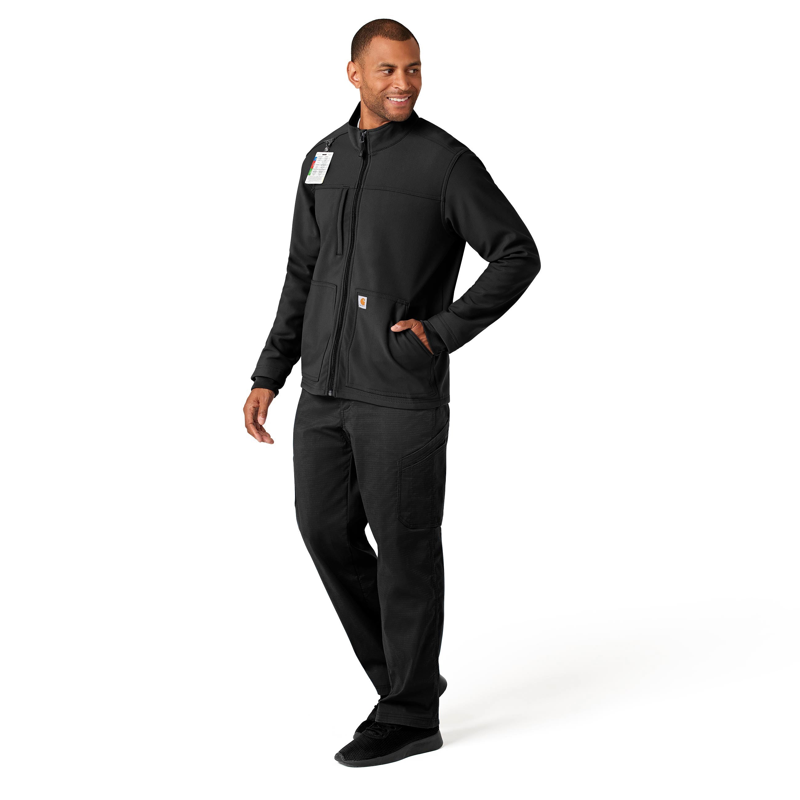 Rugged Flex C80023 Men's Bonded Fleece Jacket Black