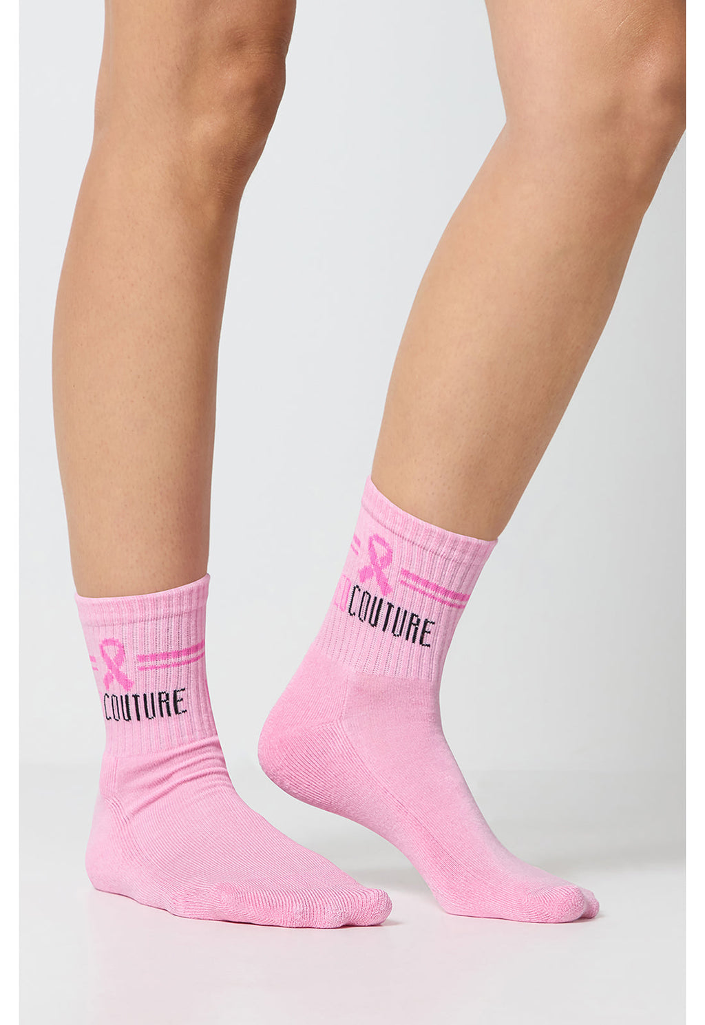 Legwear CALLIE Unisex Athletic Crew Socks Pink Power