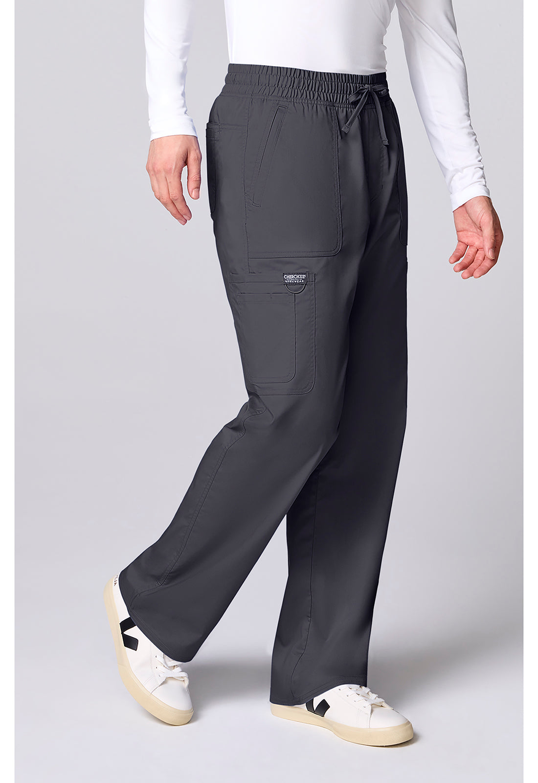 Workwear Revolution CK00001 Men's 12 Pockets Scrub Pantss Pewter
