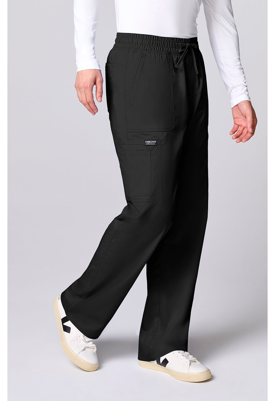 Workwear Revolution CK00001 Men's 12 Pockets Scrub Pantss Black