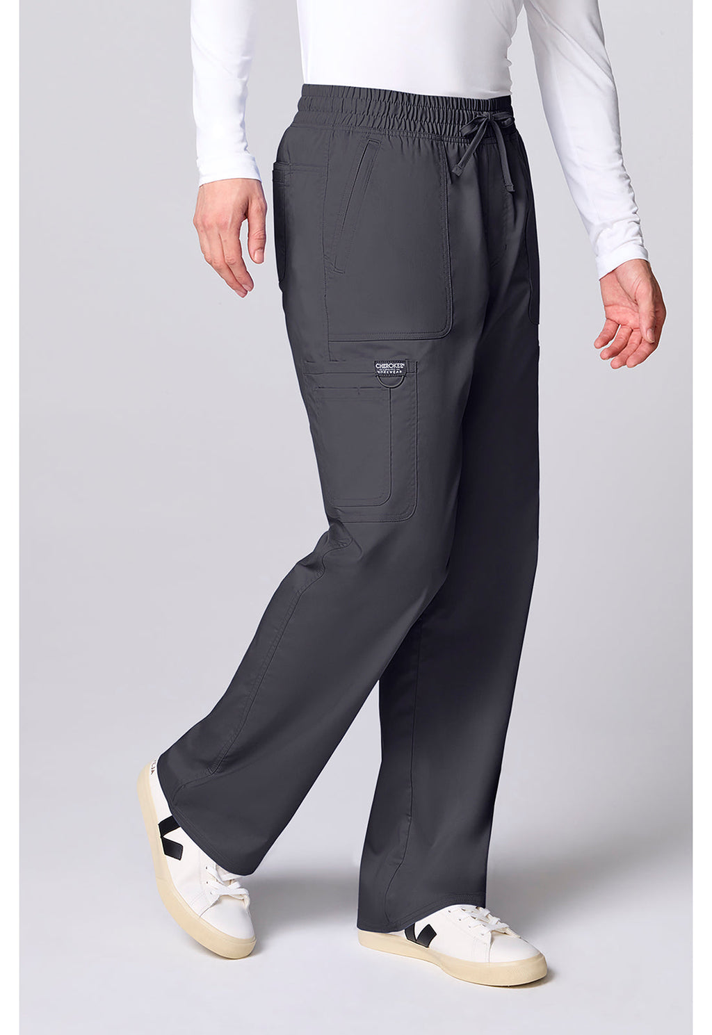 Workwear Revolution CK00001 Men's 12 Pockets Scrub Pantss Pewter