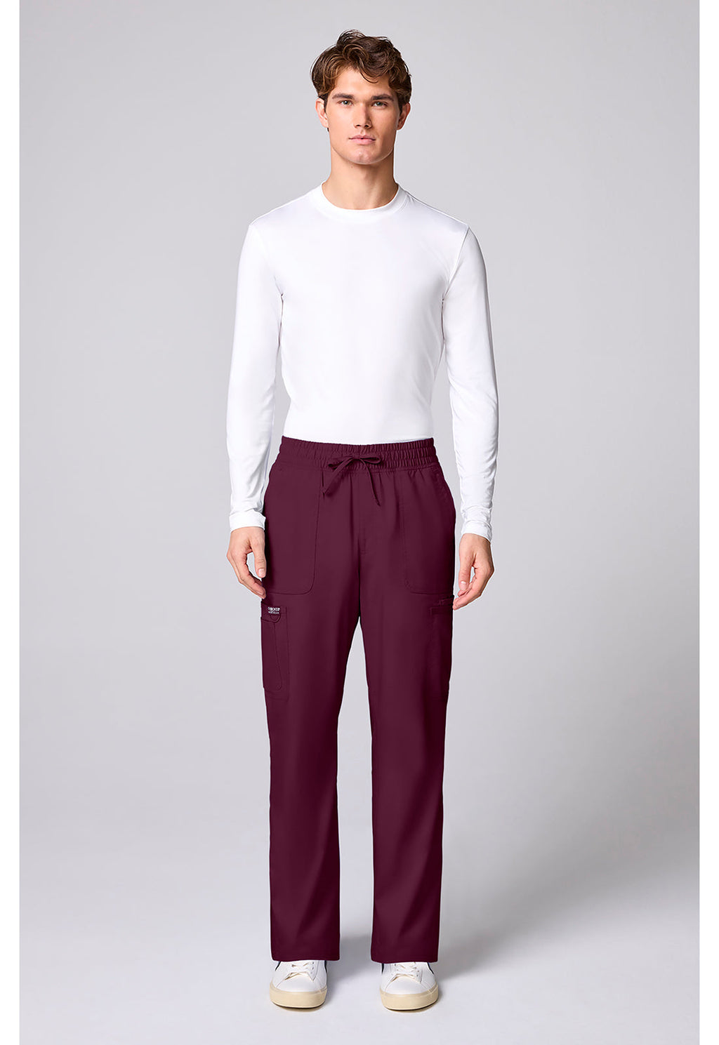 Workwear Revolution CK00001 Men's 12 Pockets Scrub Pantss Wine
