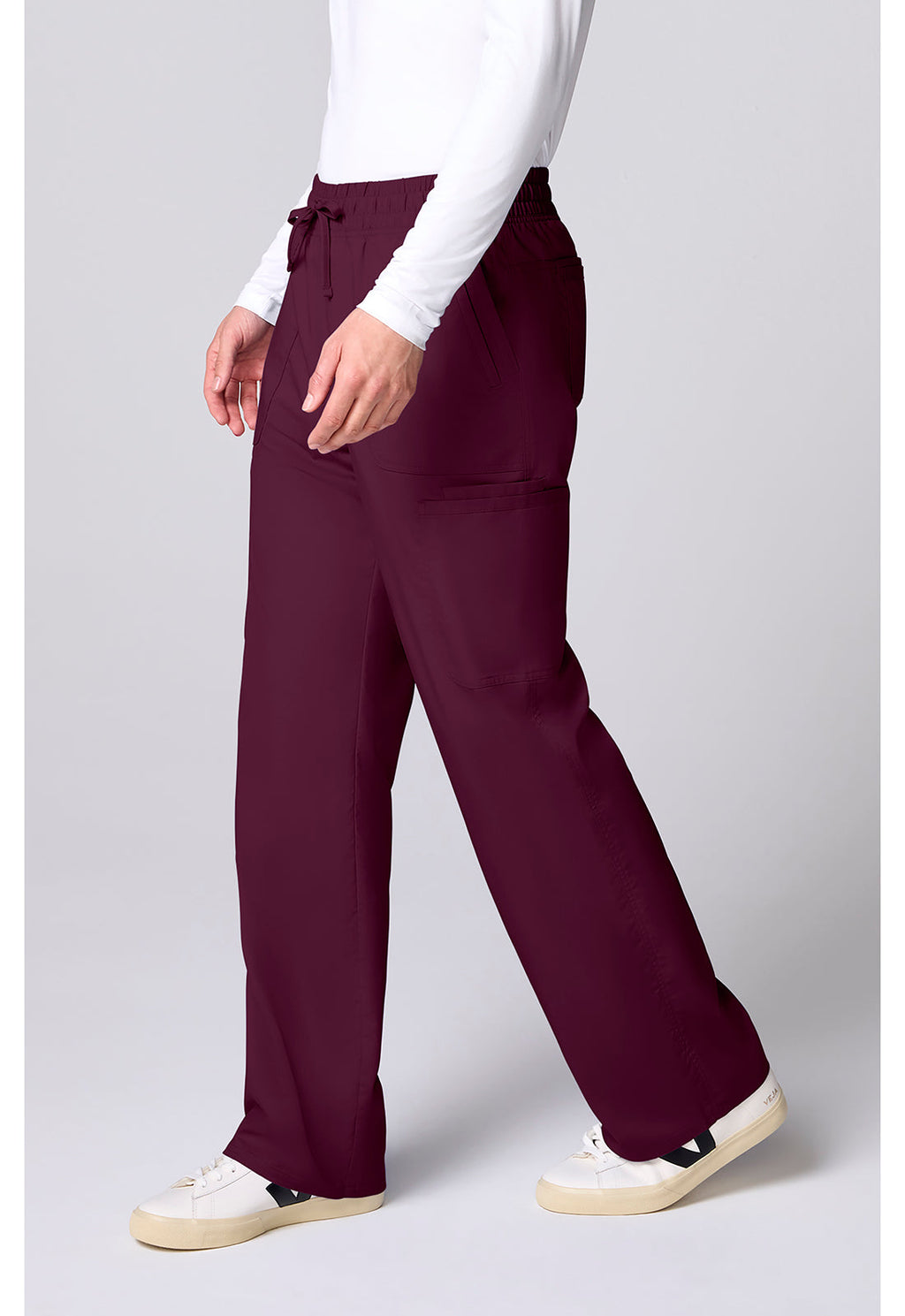 Workwear Revolution CK00001 Men's 12 Pockets Scrub Pantss Wine