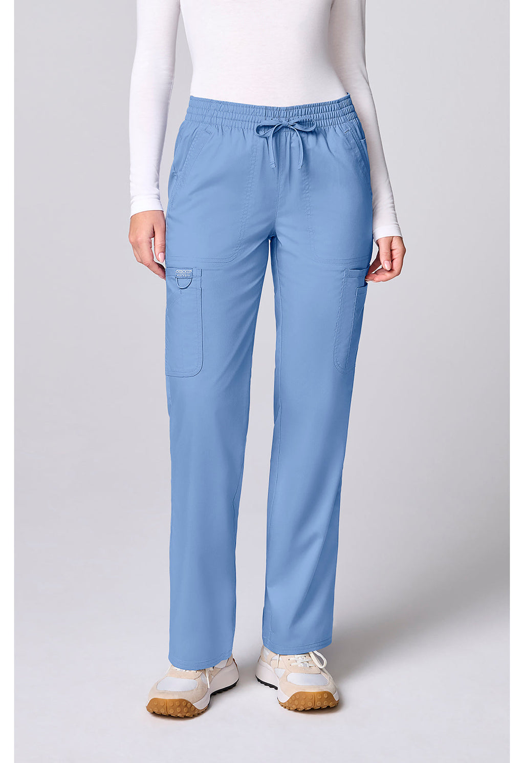 Workwear Revolution CK00002 Women's 12 Pockets Straight Leg Scrub Pants Ciel Blue