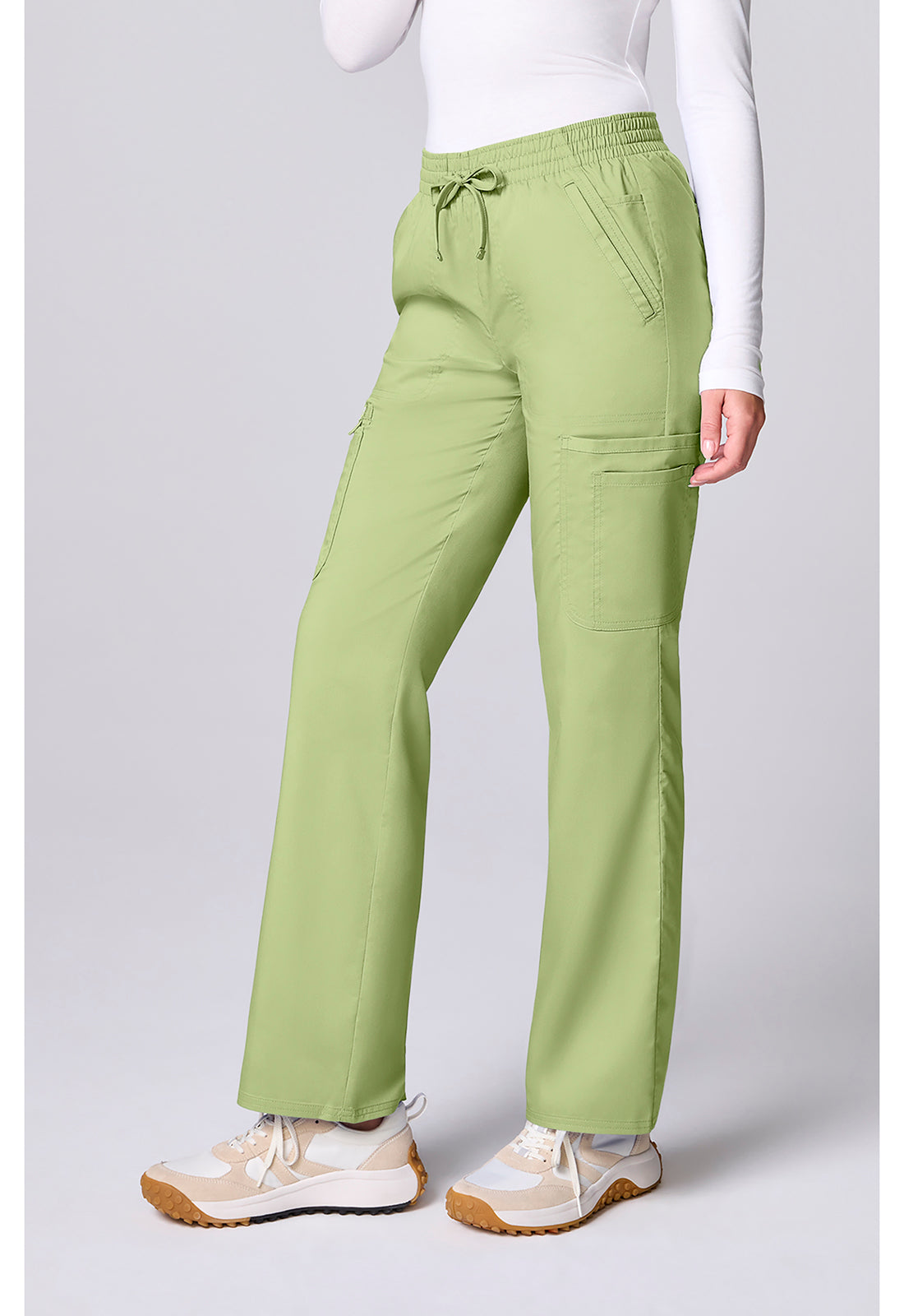 Workwear Revolution CK00002 Women's 12 Pockets Straight Leg Scrub Pants Cucumber