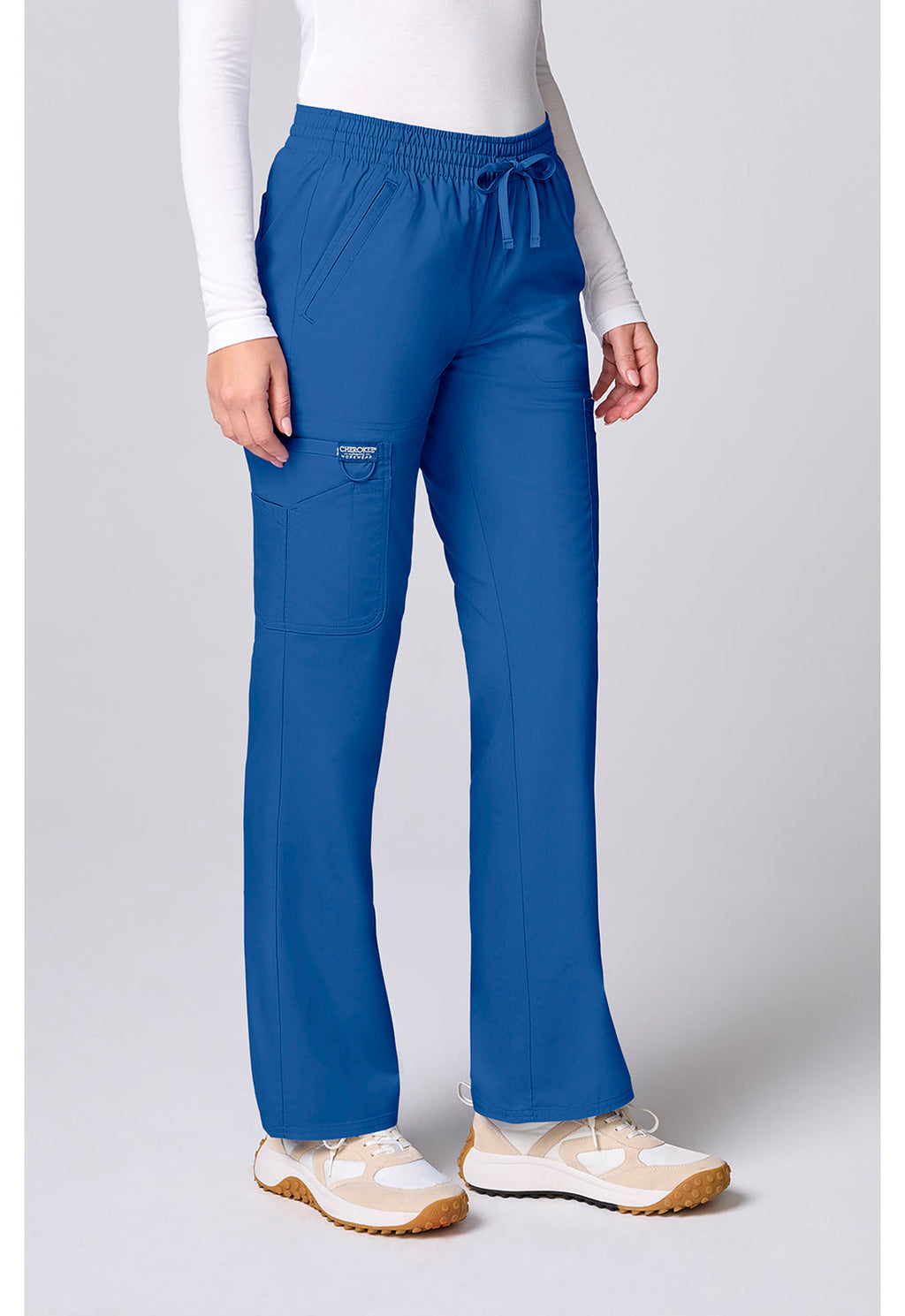 Workwear Revolution CK00002 Women's 12 Pockets Straight Leg Scrub Pants Royal