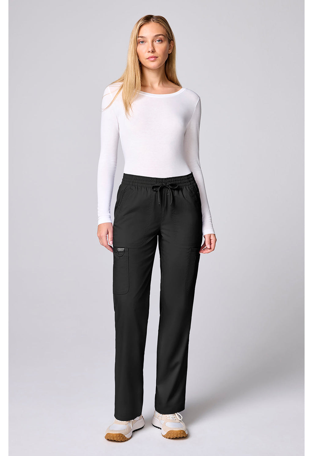 Workwear Revolution CK00002 Women's 12 Pockets Straight Leg Scrub Pants Black