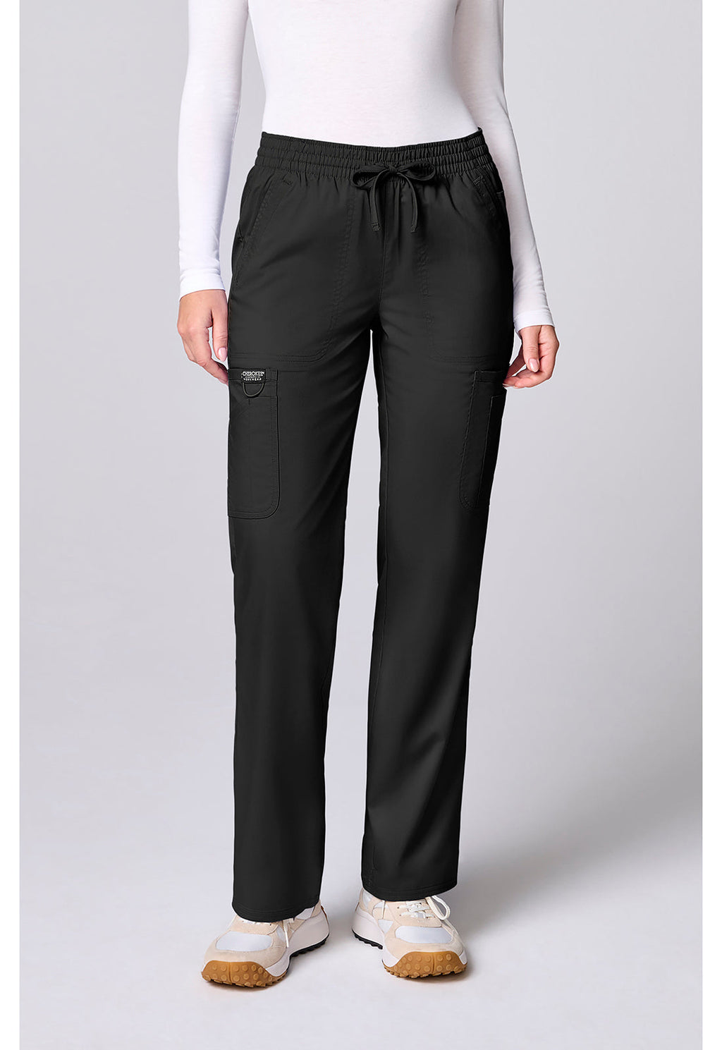 Workwear Revolution CK00002 Women's 12 Pockets Straight Leg Scrub Pants Black