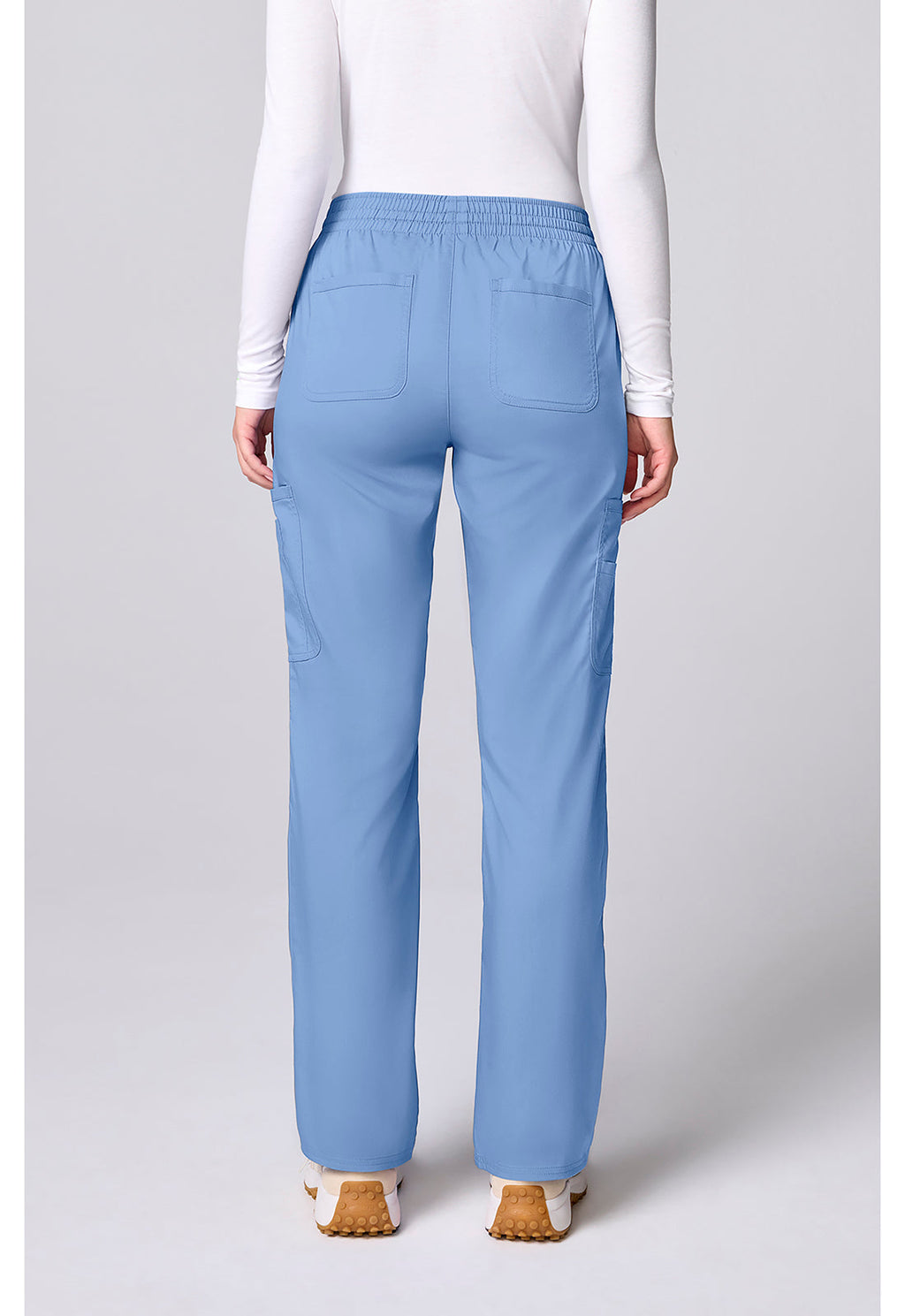 Workwear Revolution CK00002 Women's 12 Pockets Straight Leg Scrub Pants Ciel Blue