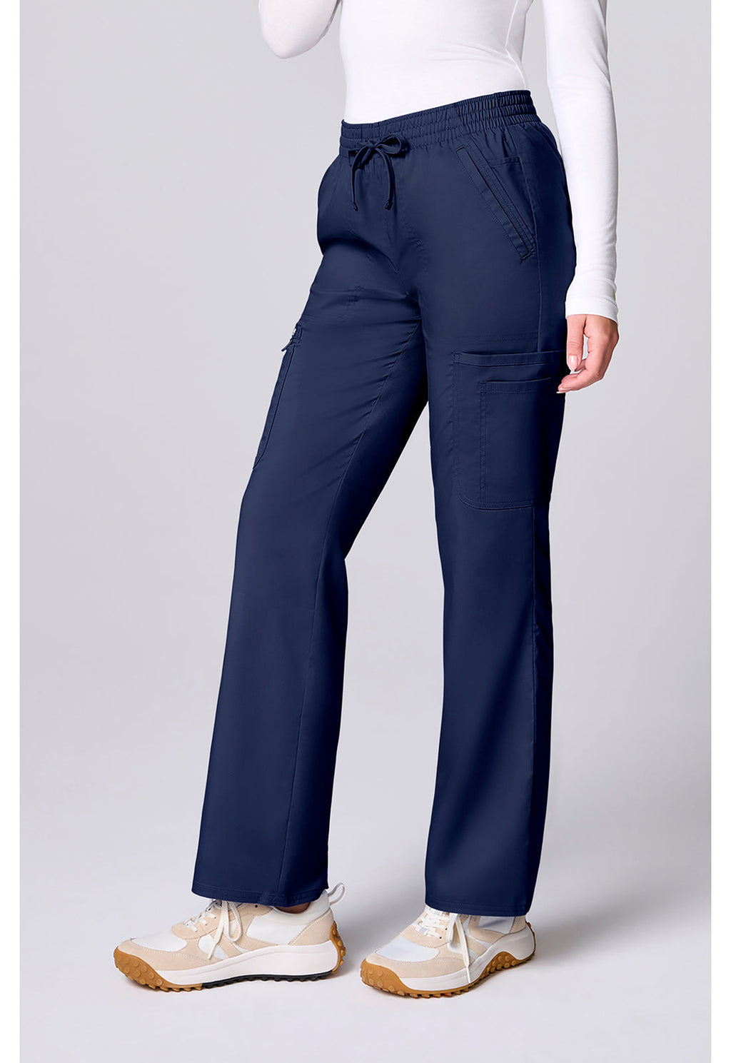 Workwear Revolution CK00002 Women's 12 Pockets Straight Leg Scrub Pants Navy