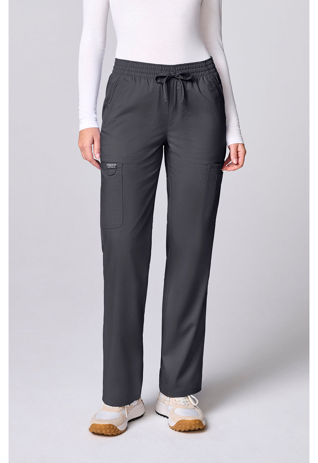 Workwear Revolution CK00002 Women's 12 Pockets Straight Leg Scrub Pants Pewter