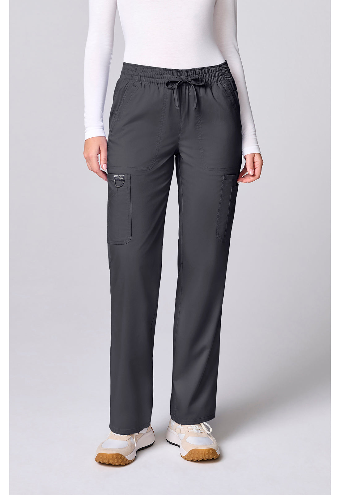 Workwear Revolution CK00002 Women's 12 Pockets Straight Leg Scrub Pants Pewter