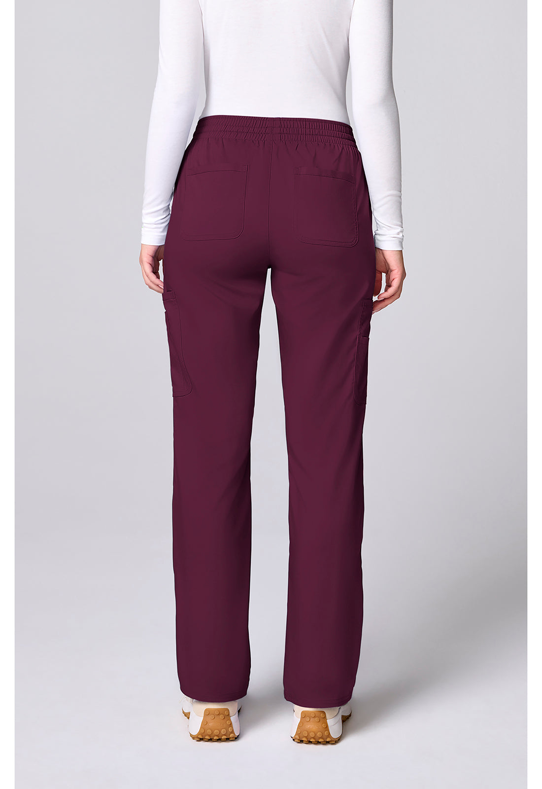 Workwear Revolution CK00002 Women's 12 Pockets Straight Leg Scrub Pants Wine