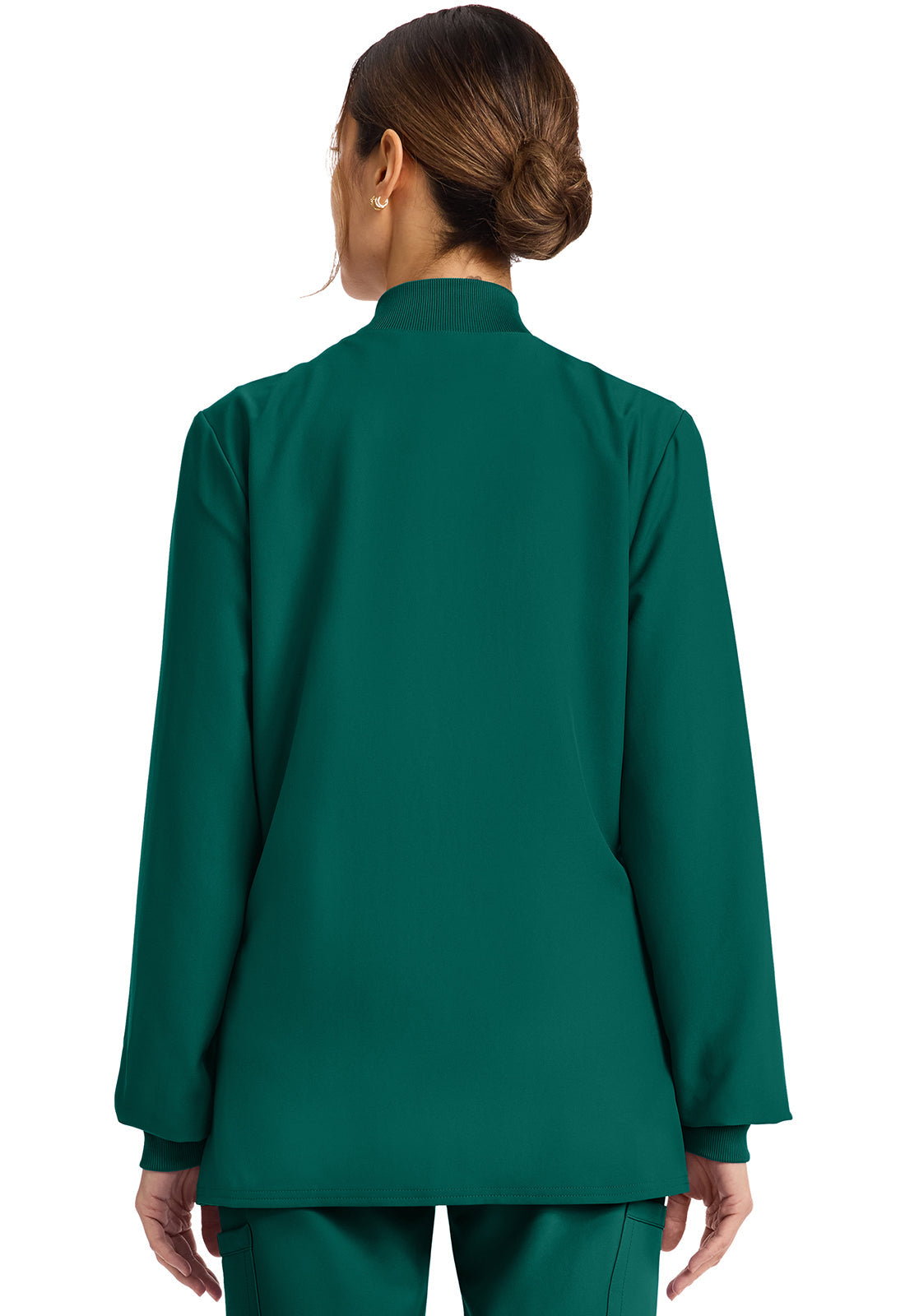 Workwear Originals Ultra CK00013A Women's Zip Up Scrub Jacket Hunter Green