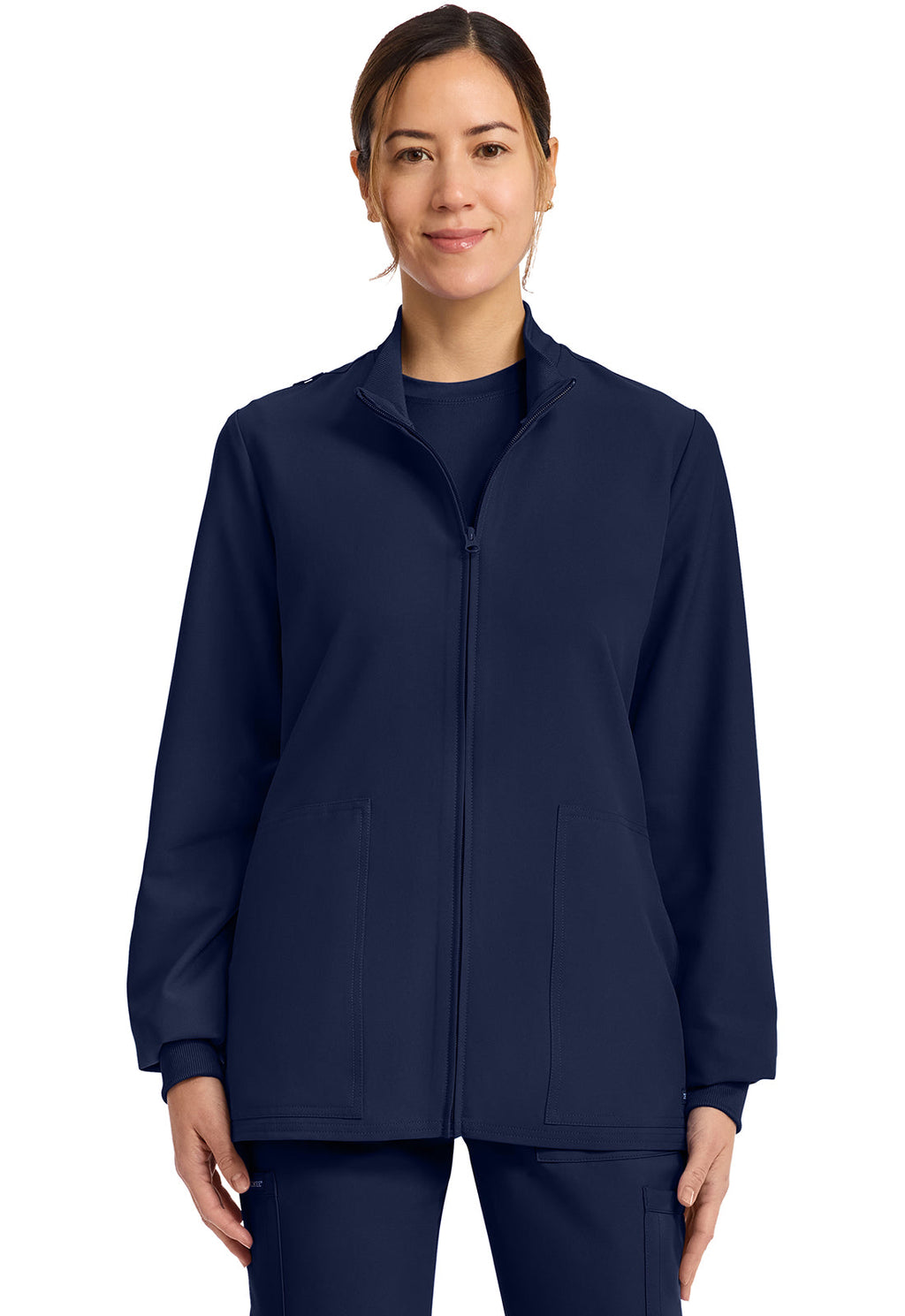 Workwear Originals Ultra CK00013A Women's Zip Up Scrub Jacket Navy