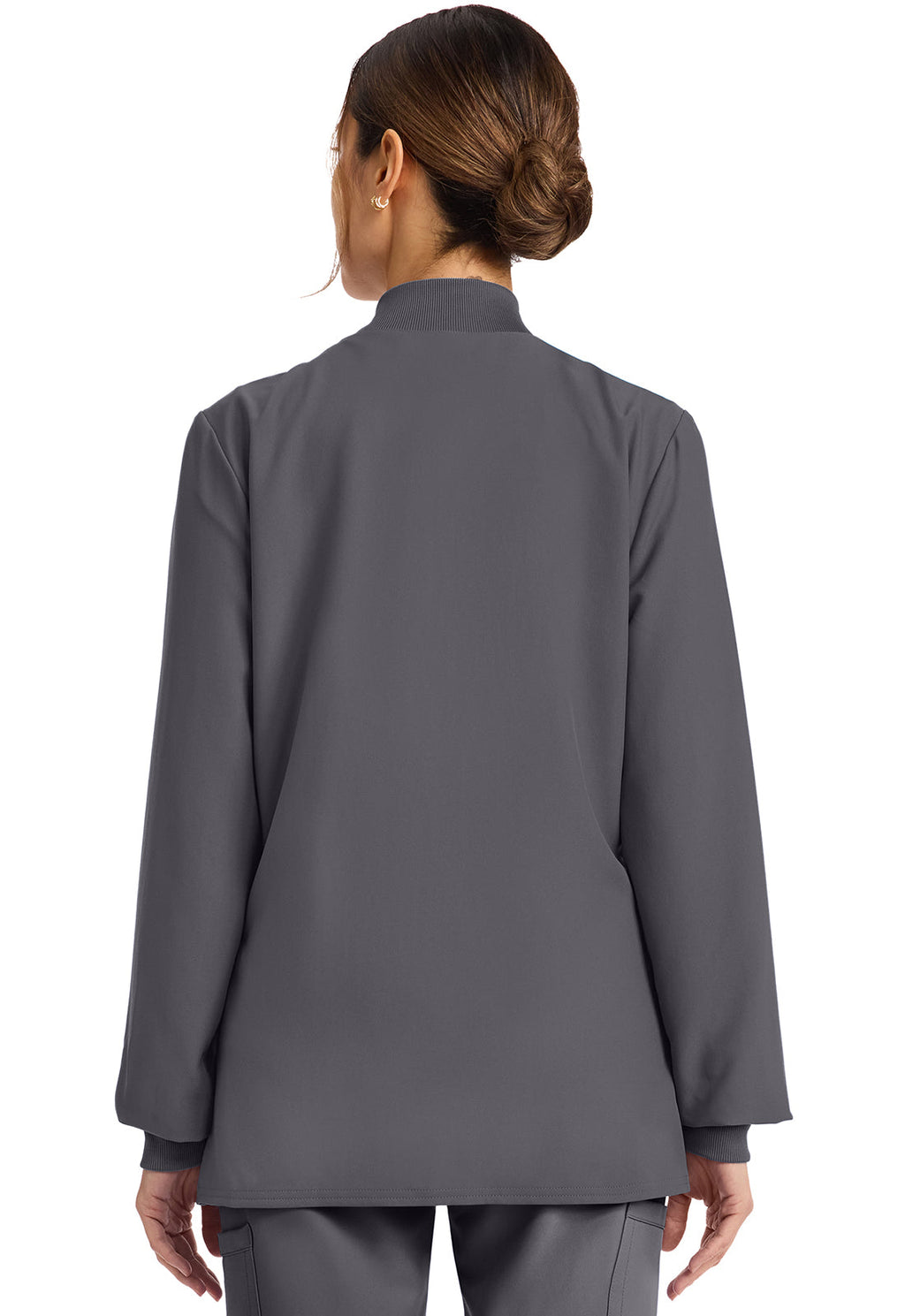 Workwear Originals Ultra CK00013A Women's Zip Up Scrub Jacket Pewter