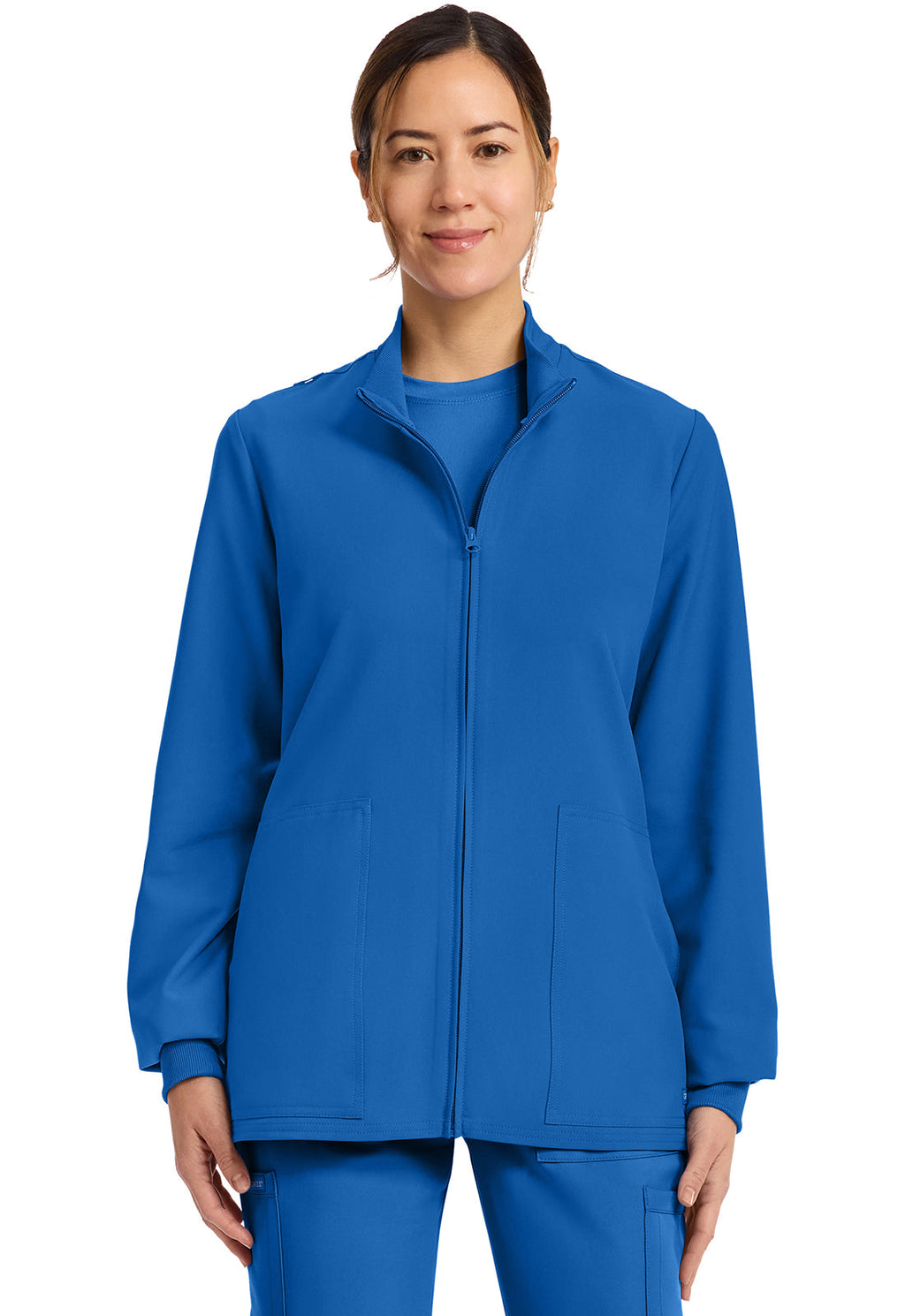 Workwear Originals Ultra CK00013A Women's Zip Up Scrub Jacket Royal