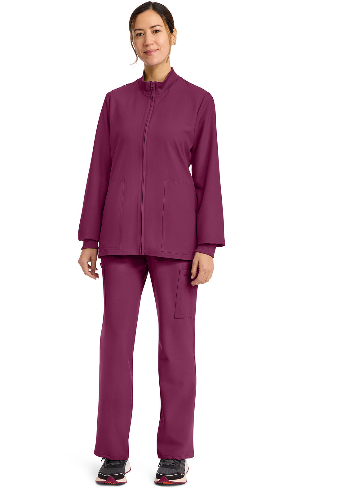 Originals Ultra CK00013A Zip Up Scrub Jacket Wine