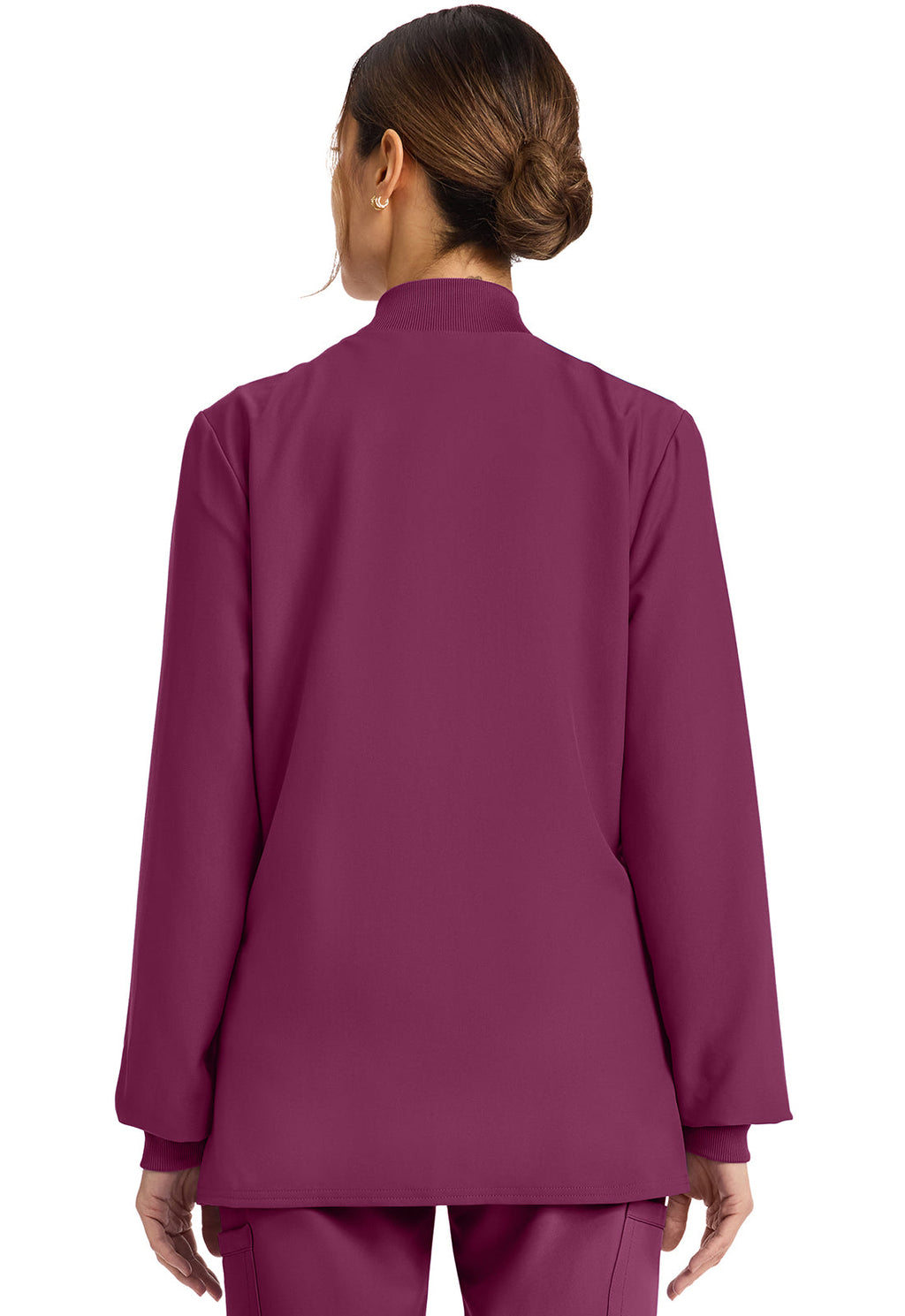 Workwear Originals Ultra CK00013A Women's Zip Up Scrub Jacket Wine