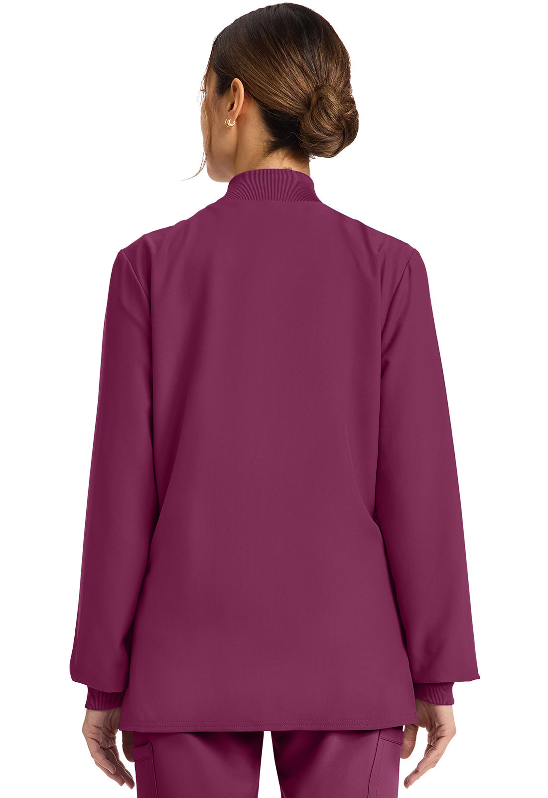 Workwear Originals Ultra CK00013A Women's Zip Up Scrub Jacket Wine
