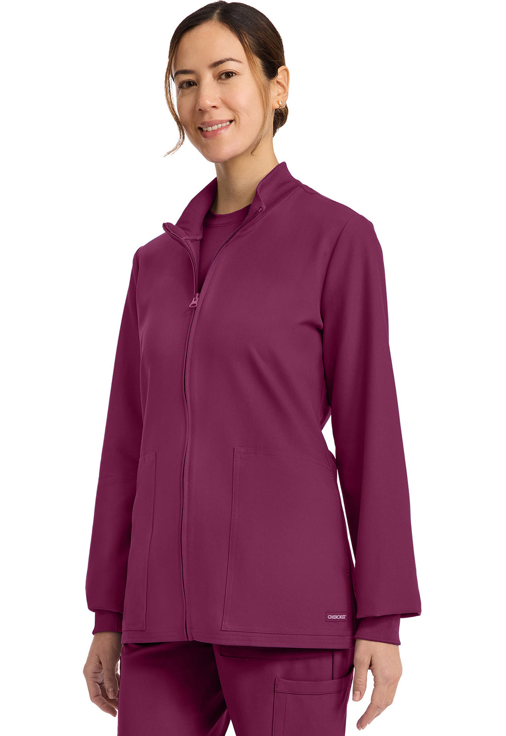 Originals Ultra CK00013A Zip Up Scrub Jacket Wine