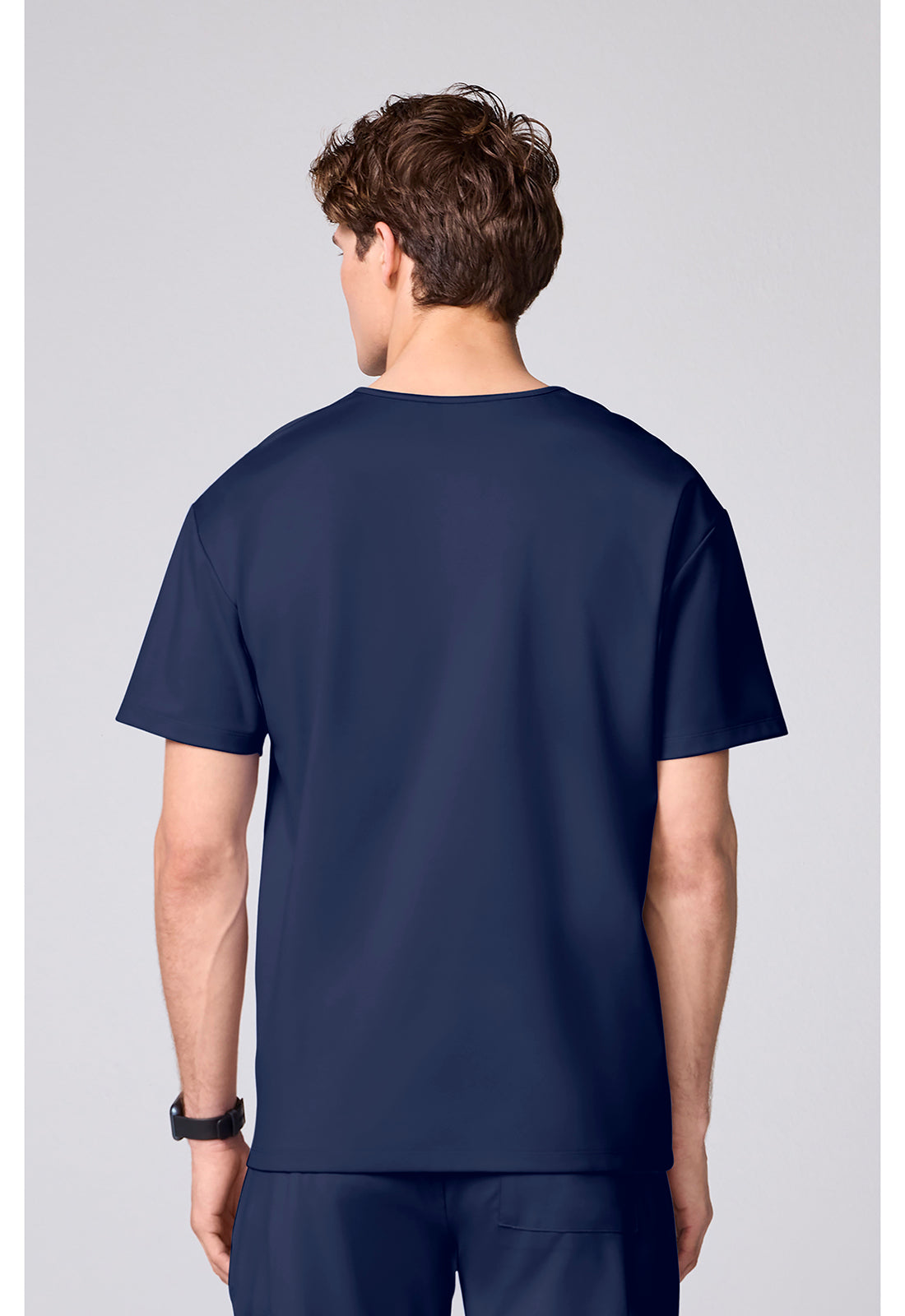 Achieve CK00037 Men's 3 Pocket V-neck Scrub Top Navy