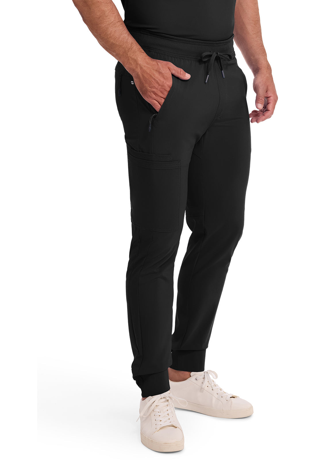 Infinity CK004A Men's Mid Rise Scrub Joggers Black