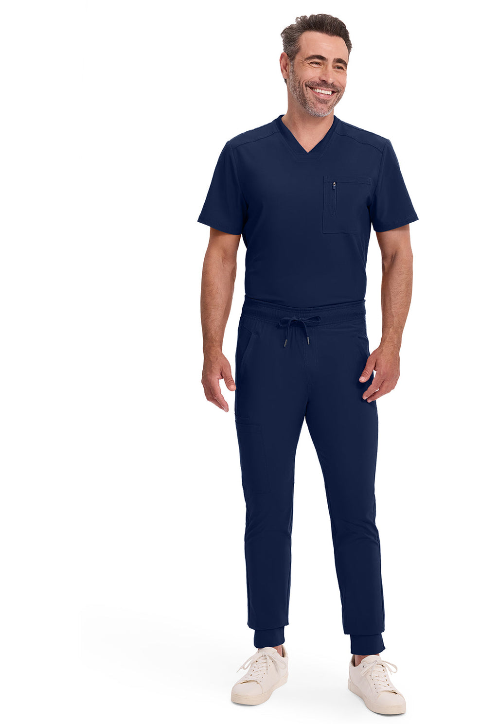 Infinity CK004A Men's Mid Rise Scrub Joggers Navy