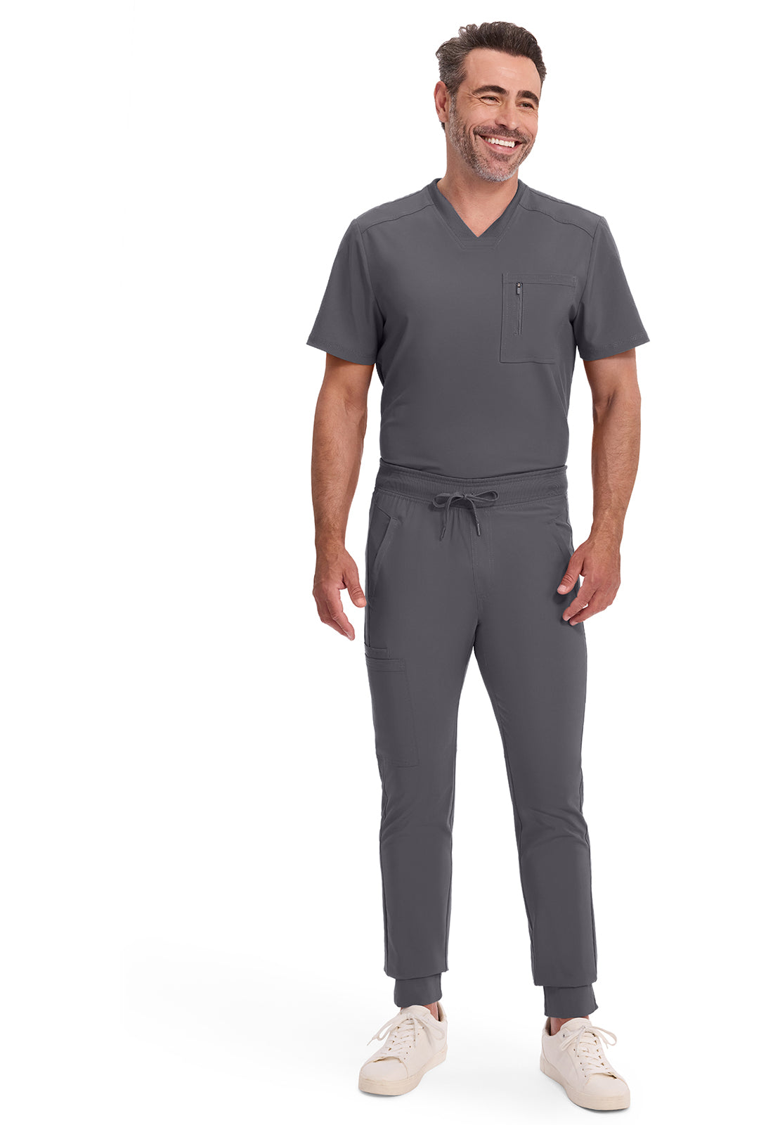 Infinity CK004A Men's Mid Rise Scrub Joggers Pewter