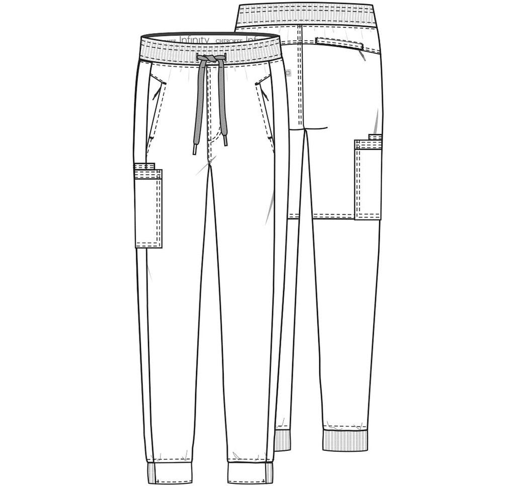 Infinity CK004A Men's Mid Rise Scrub Joggers Hunter Green
