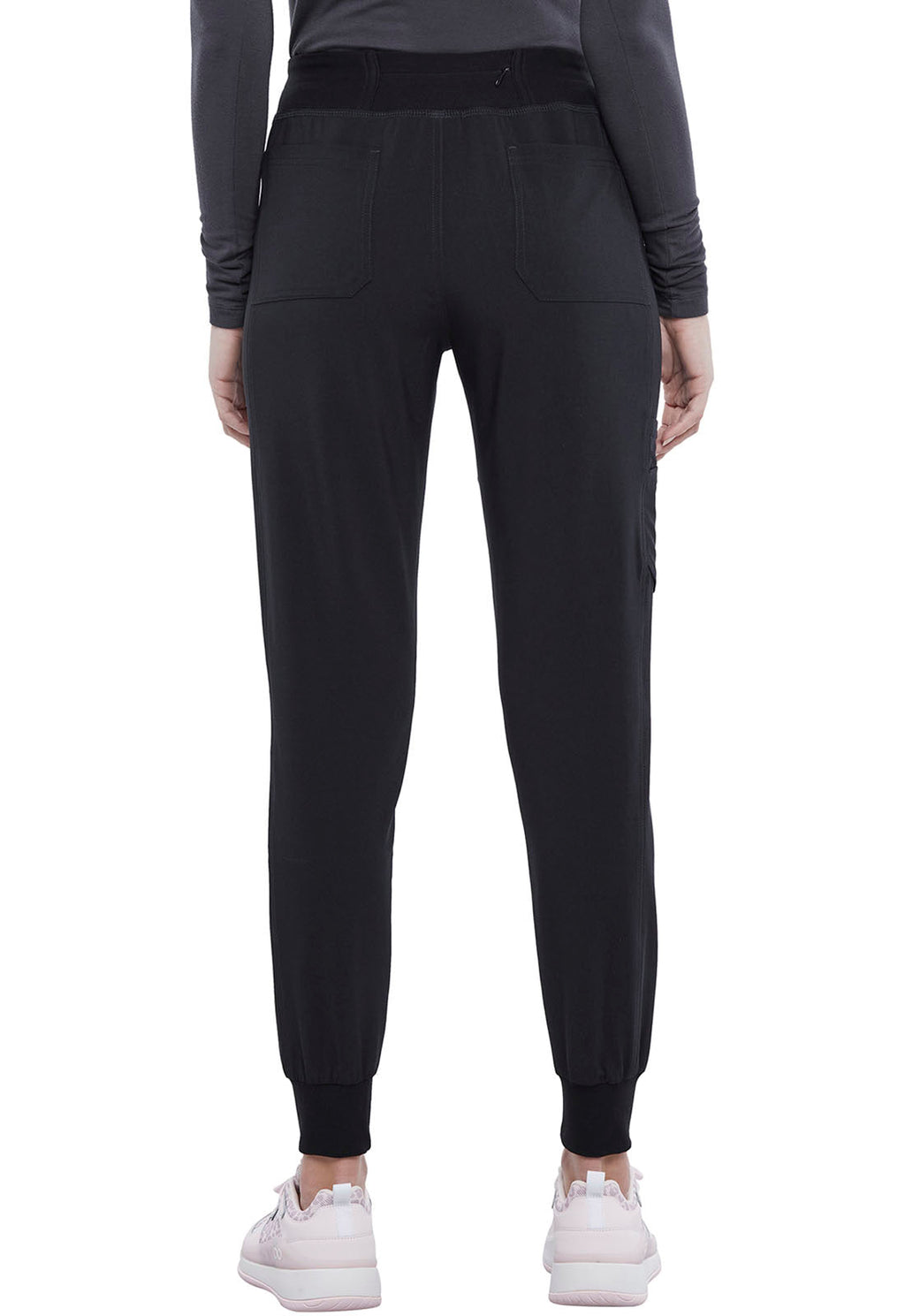 iFlex CK011 Mid Rise Jogger Black Model Image Back | Cherokee