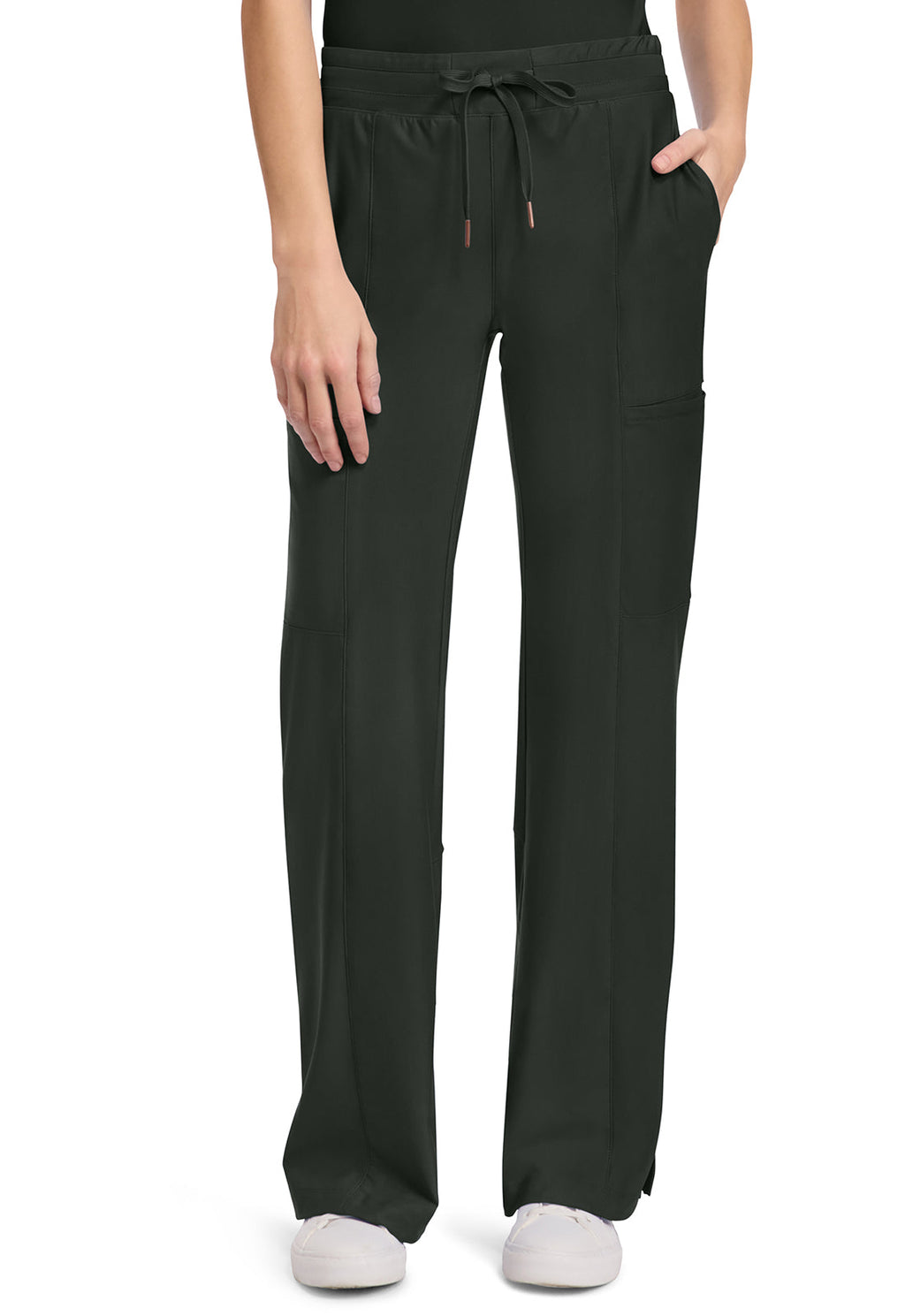Form CK026 Women's 5-Pocket Trouser Leg Scrub Pants Olive Branch