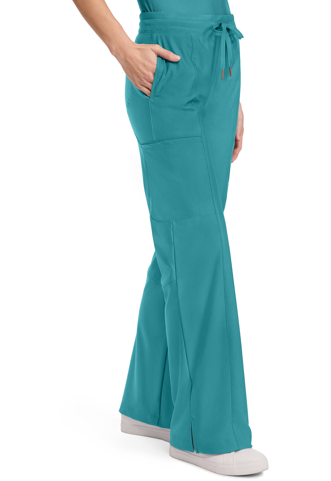 Form CK026 Women's 5-Pocket Trouser Leg Scrub Pants Teal Blue
