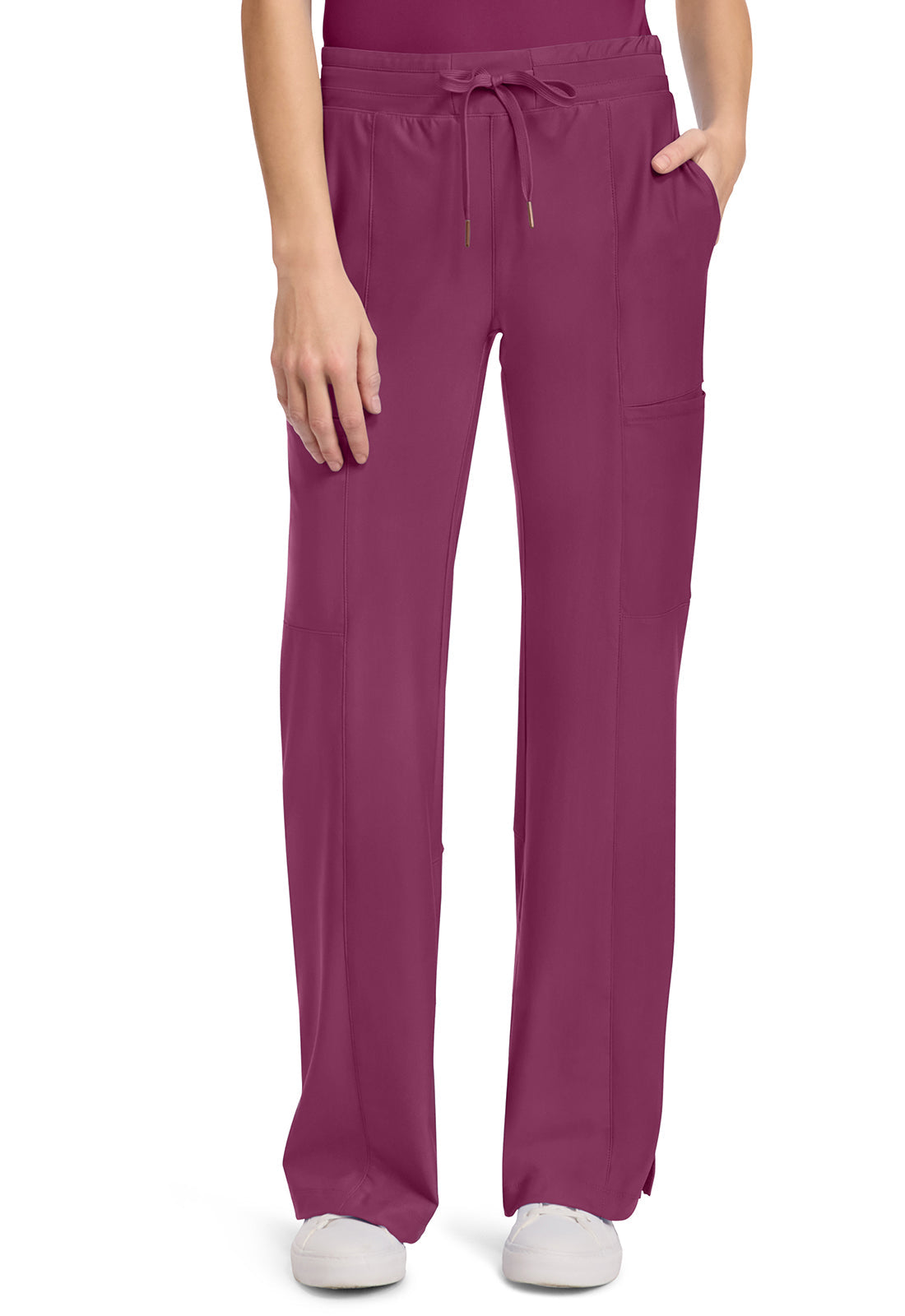 Form CK026 Women's 5-Pocket Trouser Leg Scrub Pants Wine