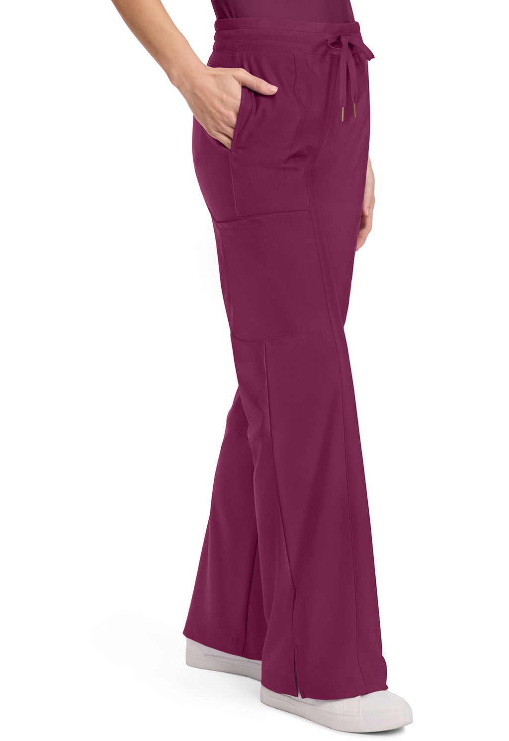 Form CK026 Women's 5-Pocket Trouser Leg Scrub Pants Wine