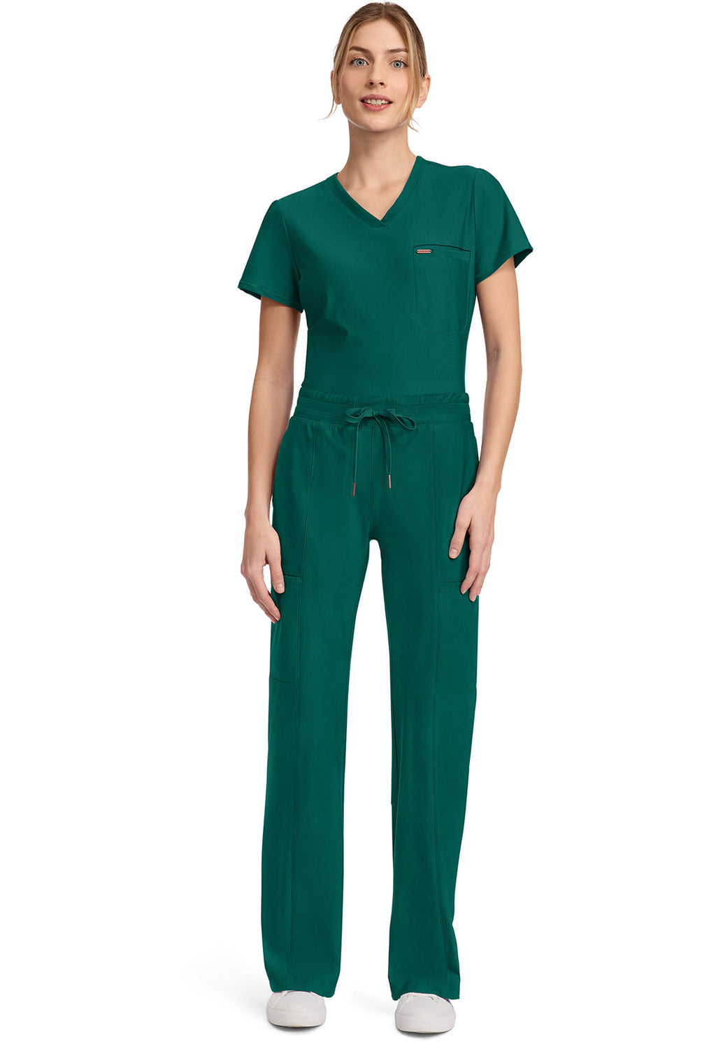 Form CK026 Women's 5-Pocket Trouser Leg Scrub Pants Hunter Green