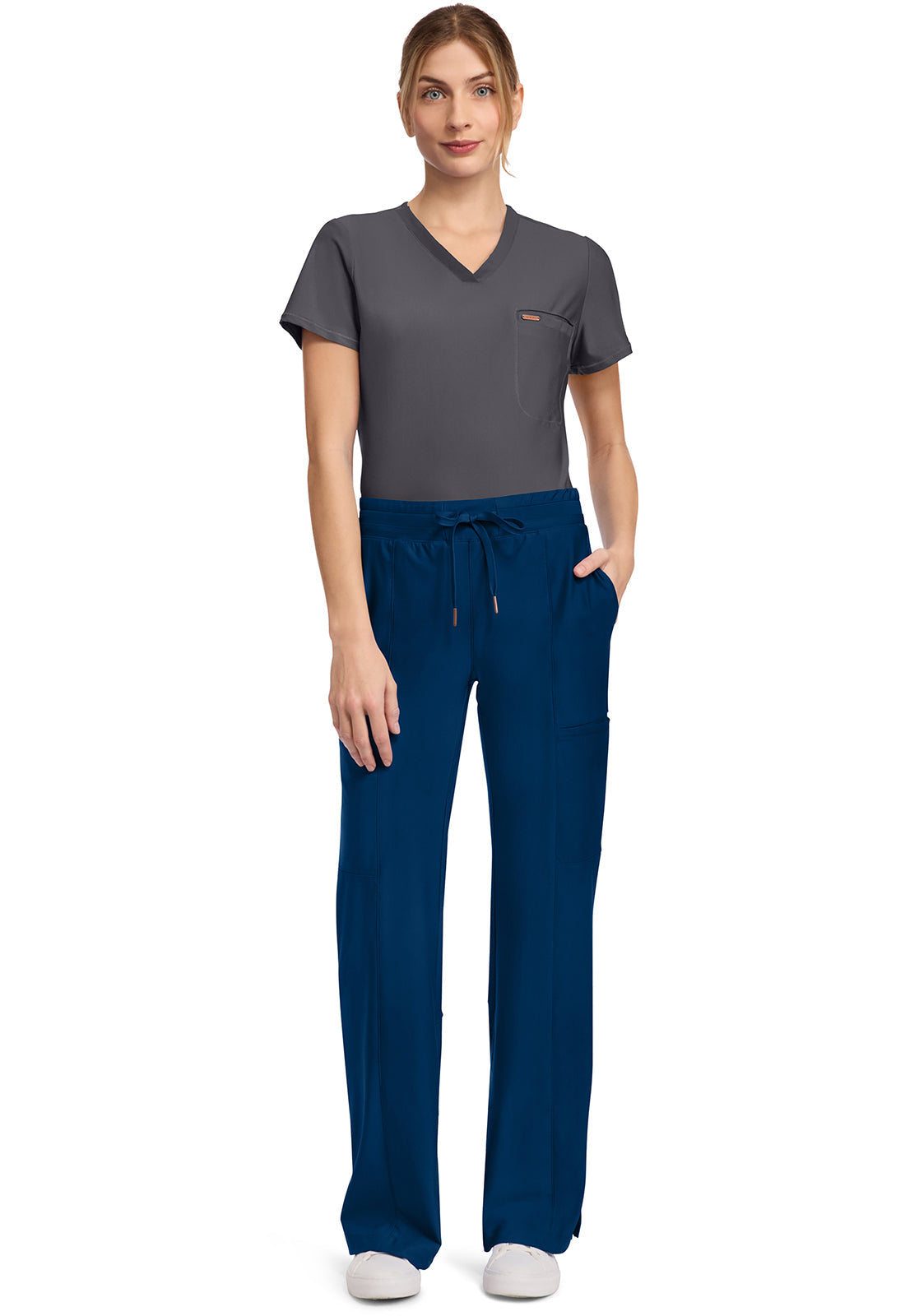 Form CK026 Women's 5-Pocket Trouser Leg Pants Navy Image