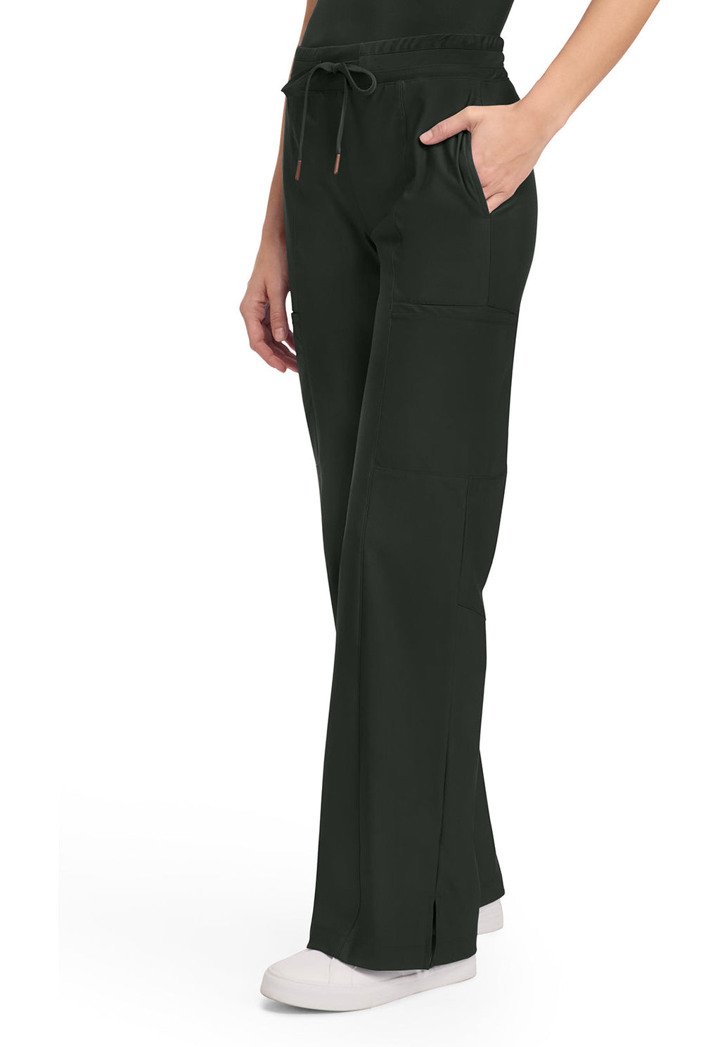 Form CK026 Women's 5-Pocket Trouser Leg Scrub Pants Olive Branch