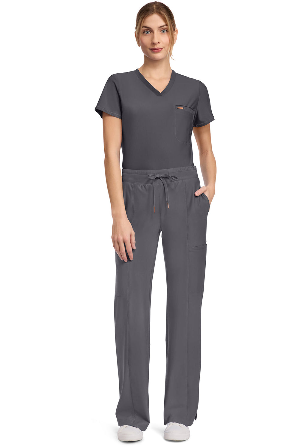 Form CK026 Women's 5-Pocket Trouser Leg Pants Pewter Image