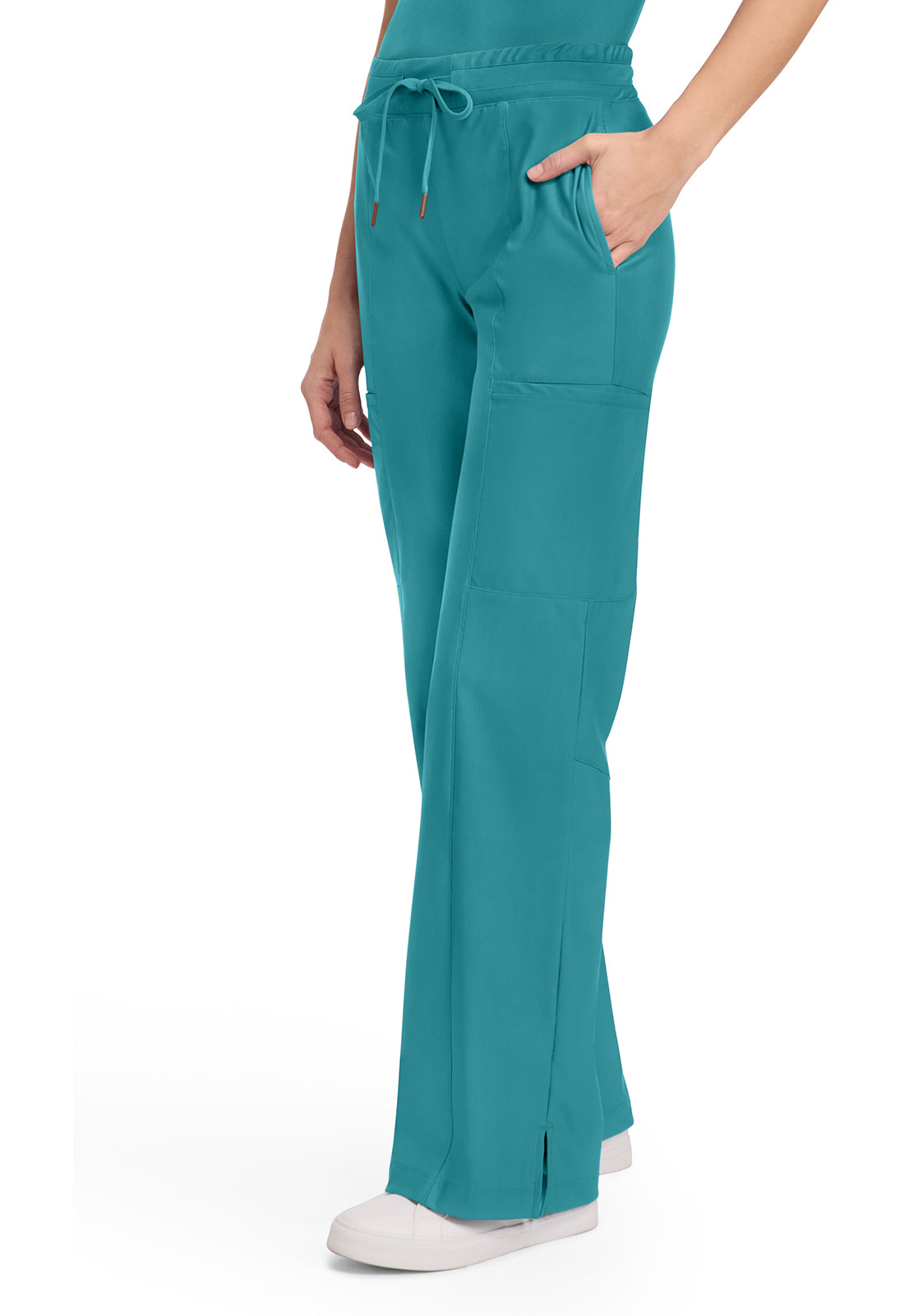 Form CK026 Women's 5-Pocket Trouser Leg Scrub Pants Teal Blue