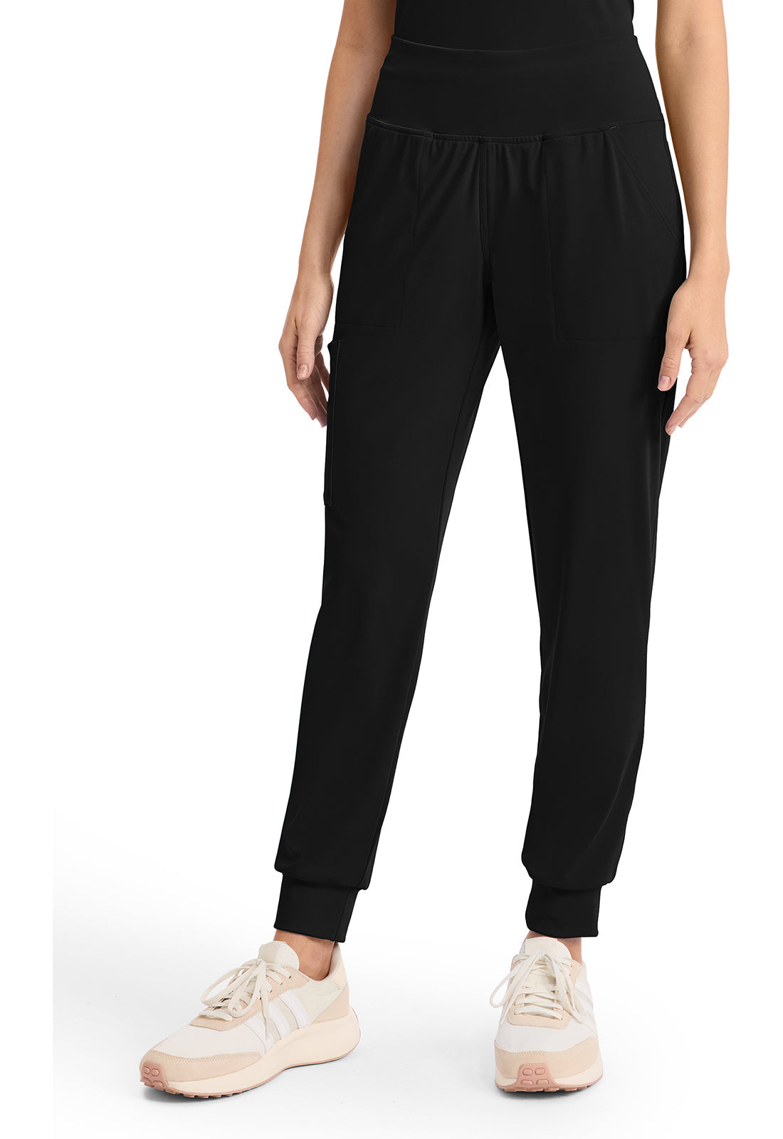Achieve CK033 Women's 5-Pocket Jogger Scrub Pants Black