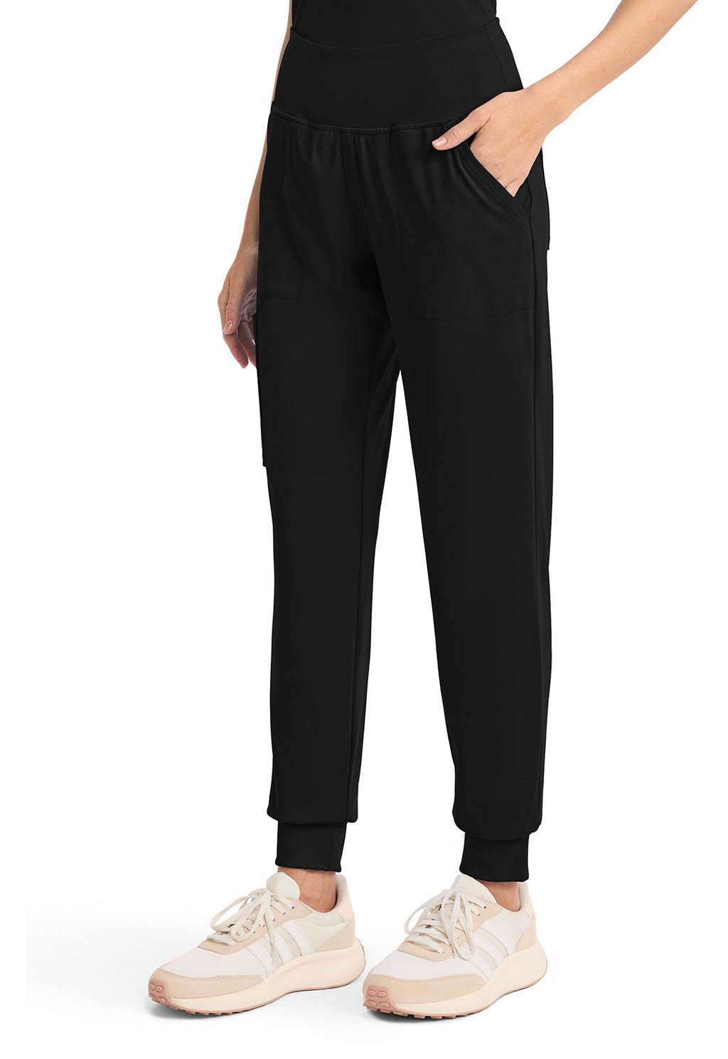 Achieve CK033 Women's 5-Pocket Jogger Scrub Pants Black