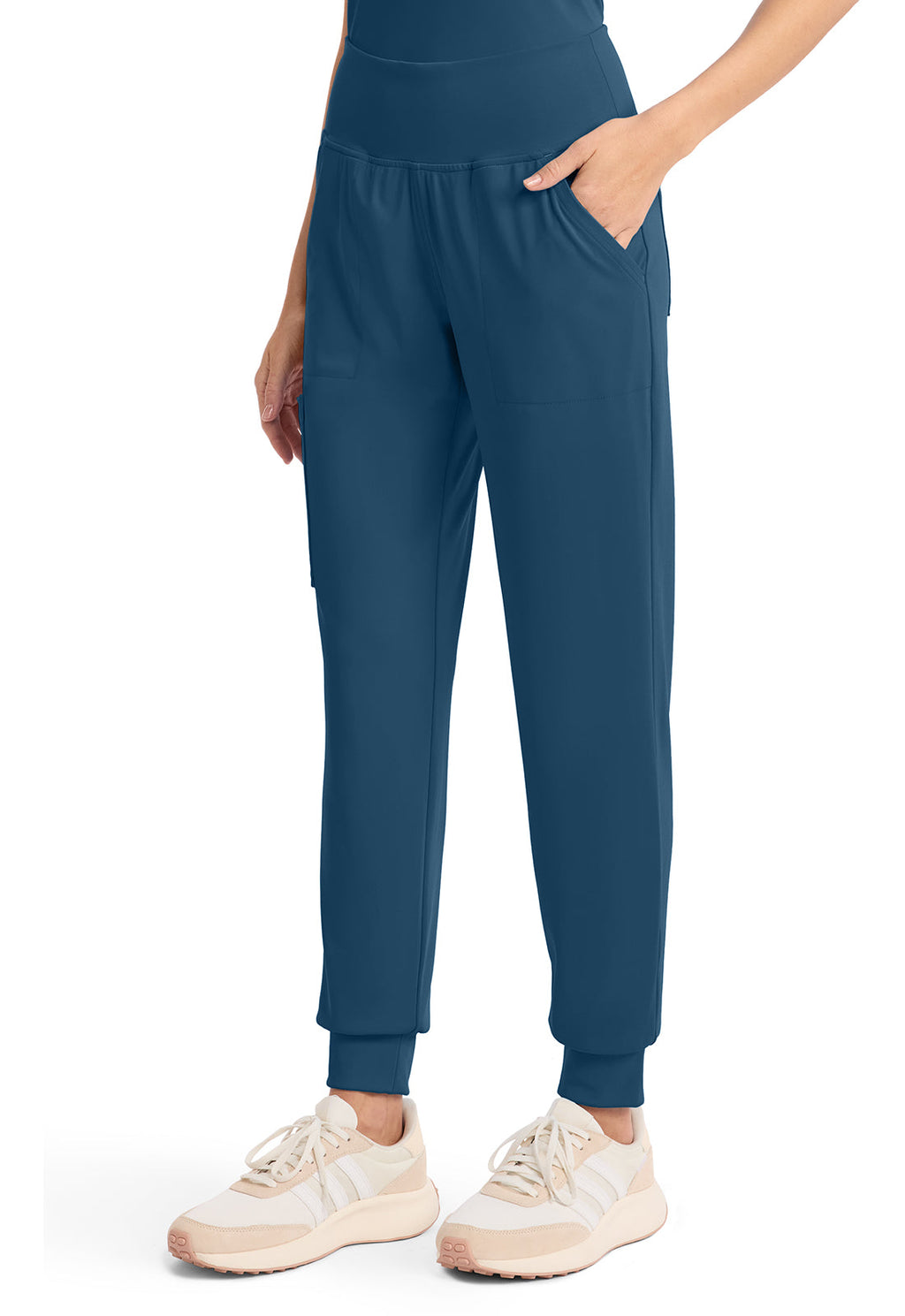 Achieve CK033 Women's 5-Pocket Jogger Scrub Pants Caribbean Blue