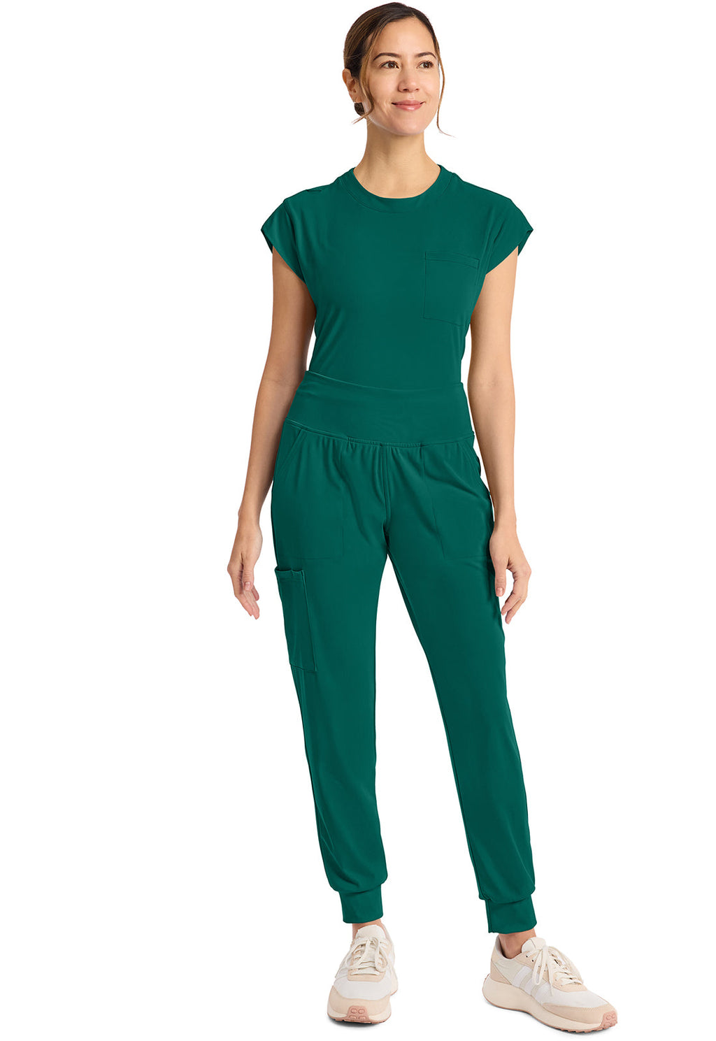 Achieve CK033 Women's 5-Pocket Jogger Scrub Pants Hunter