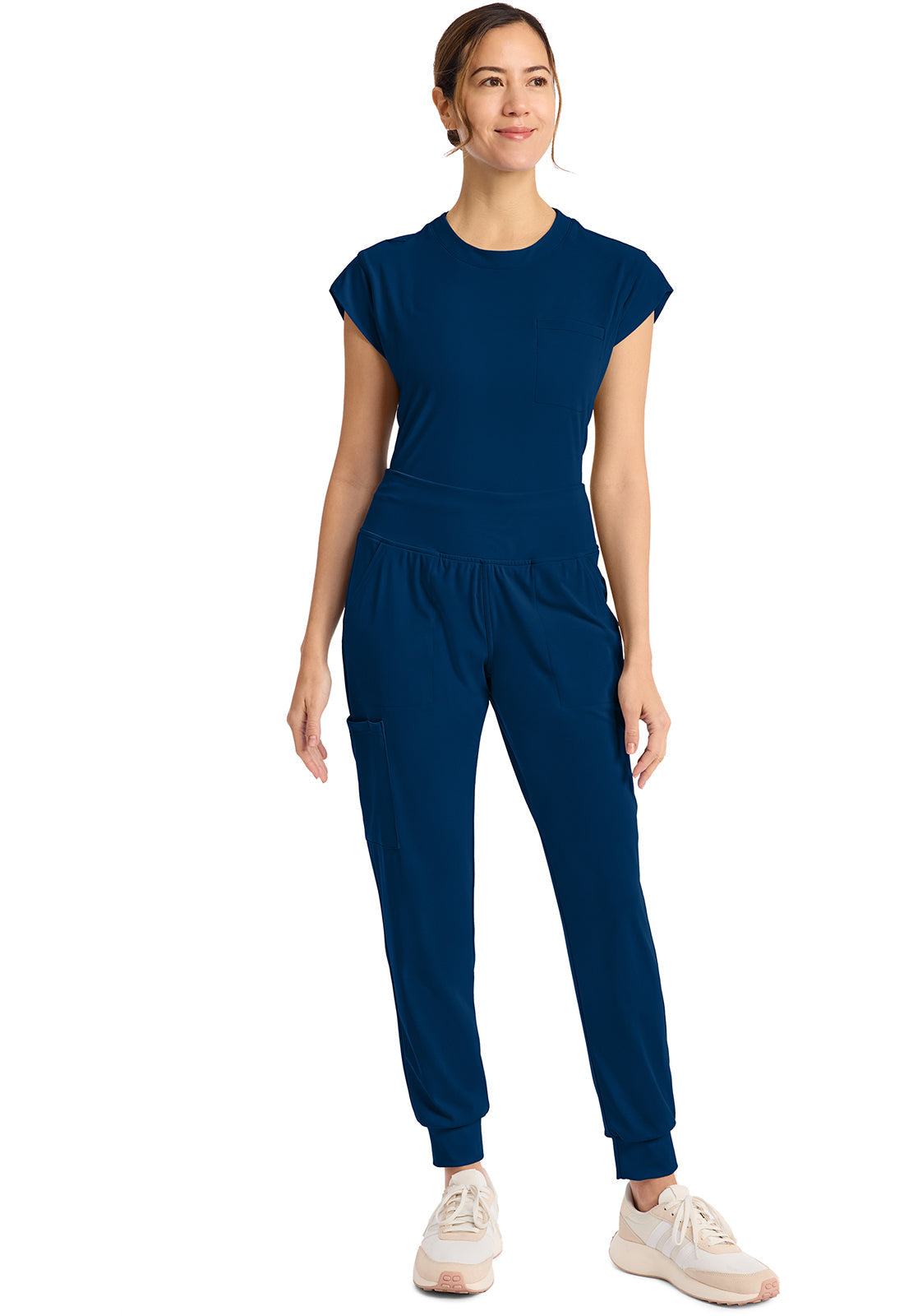 Achieve CK033 Women's 5-Pocket Jogger Scrub Pants Navy