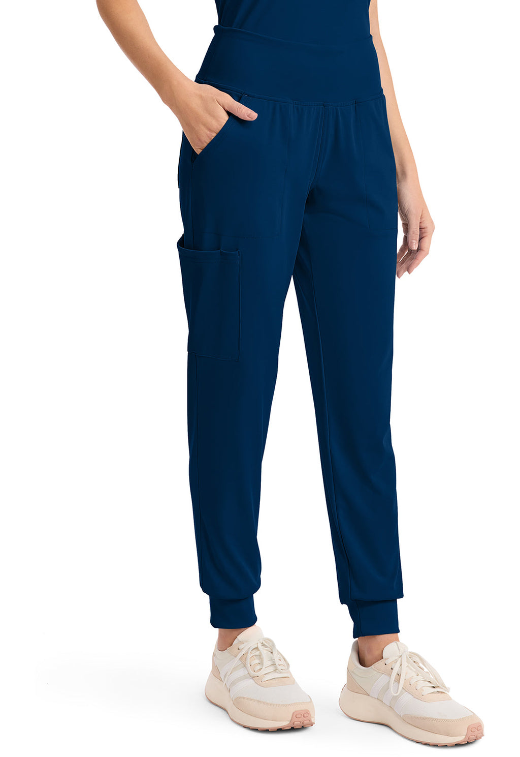 Achieve CK033 Women's 5-Pocket Jogger Scrub Pants Navy